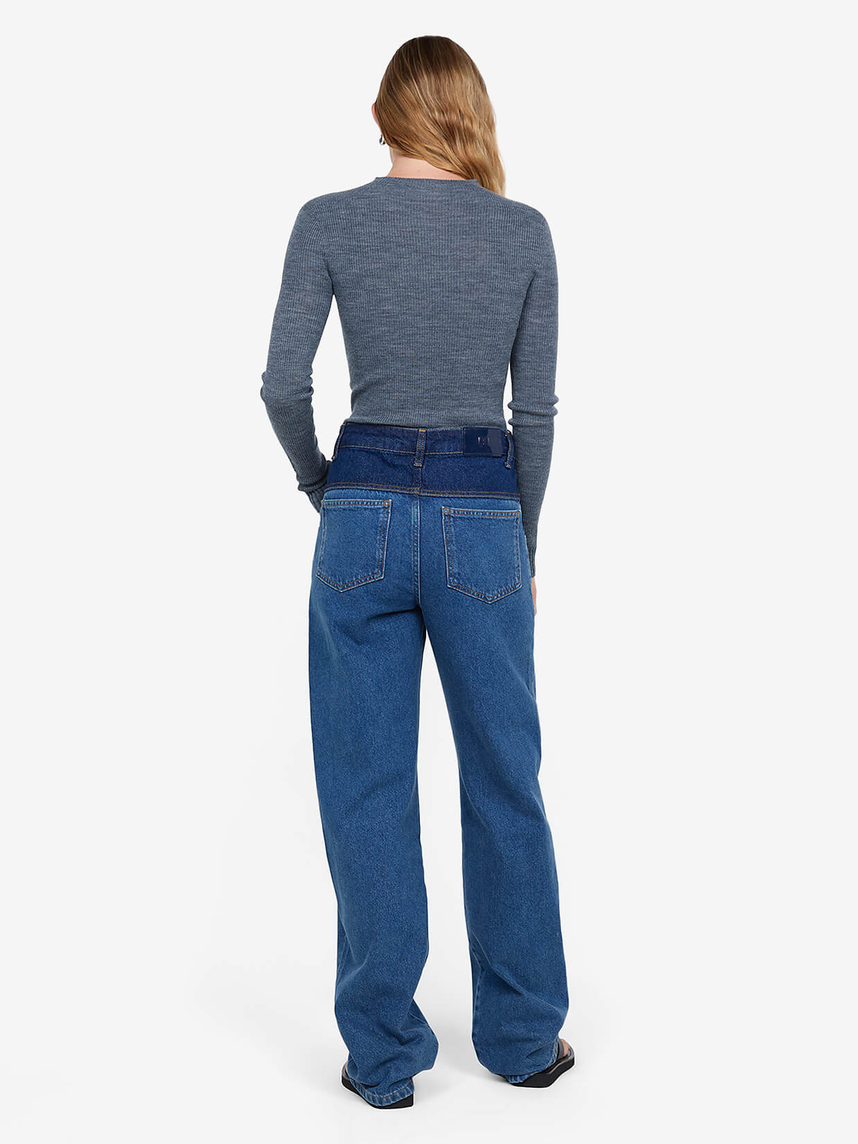 JONI LONG SLEEVE TOP - GREY - Image 3