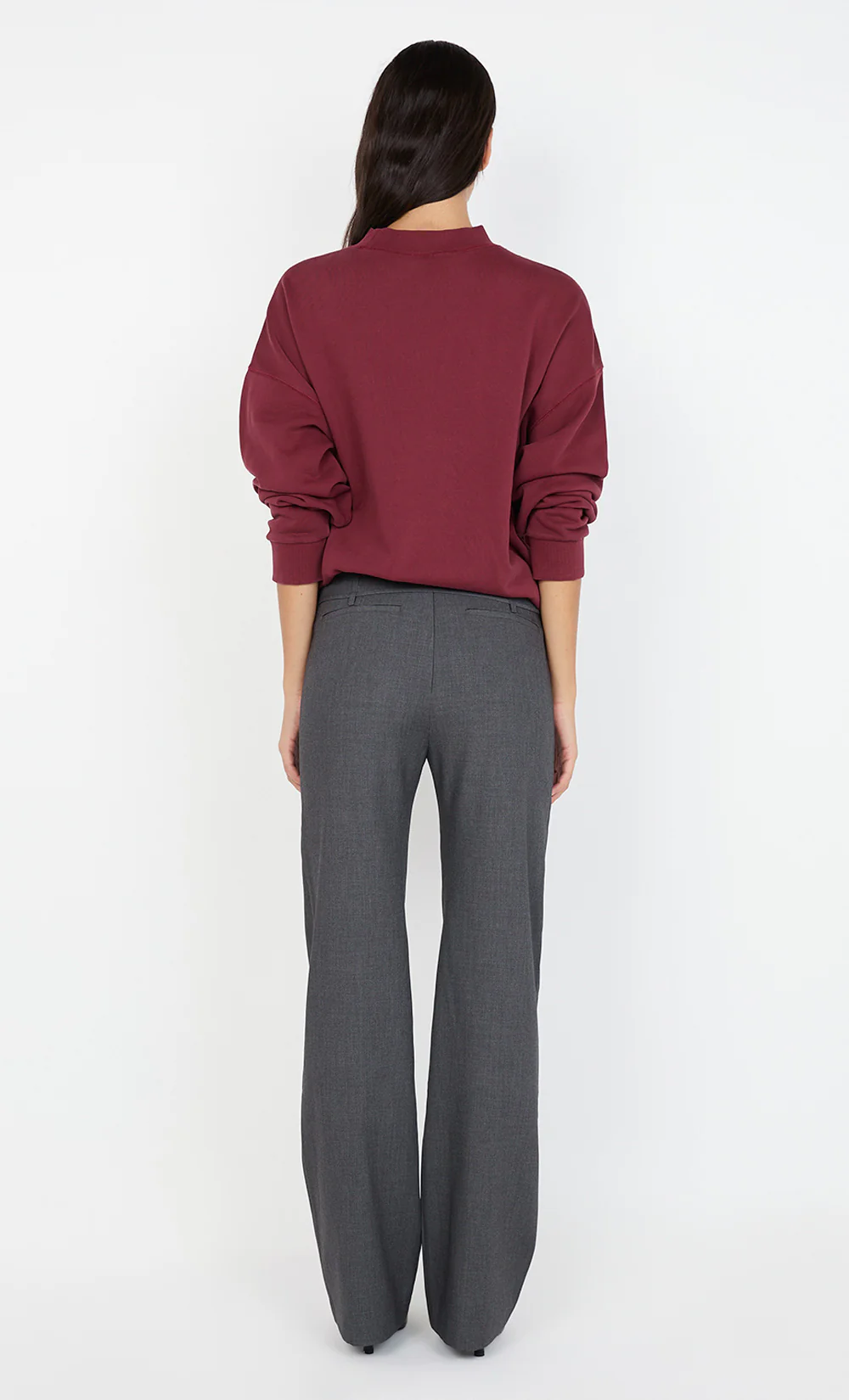 JORJA CREW JUMPER - BURGUNDY - Image 4