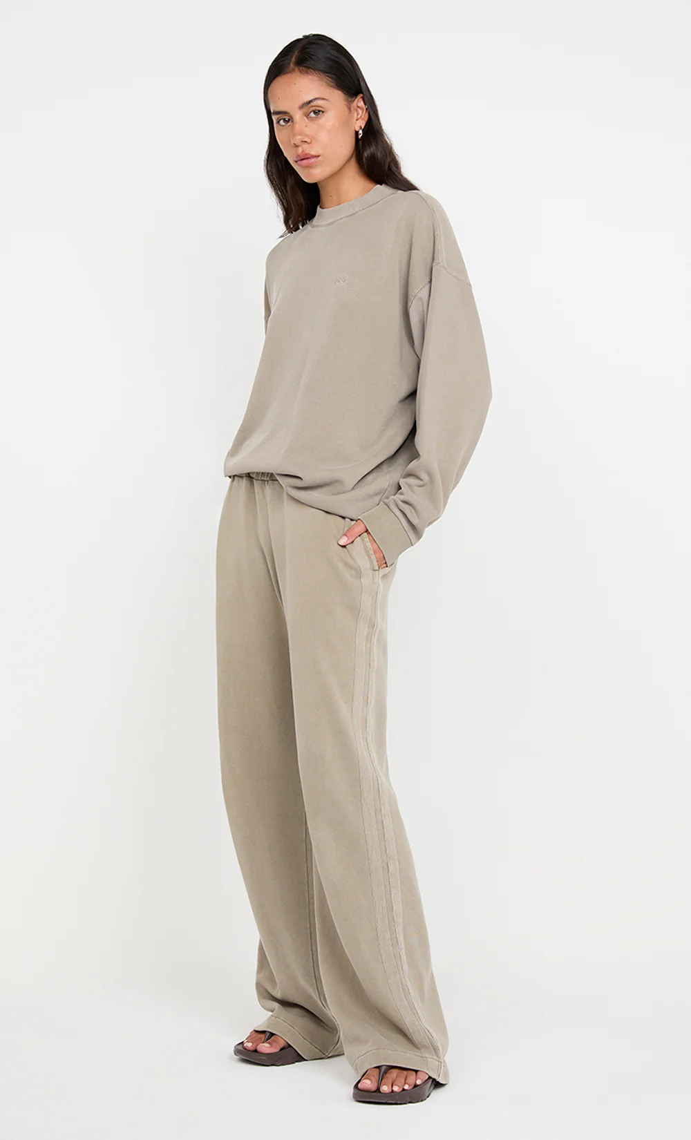 JORJA CREW JUMPER  - TAUPE - Image 3