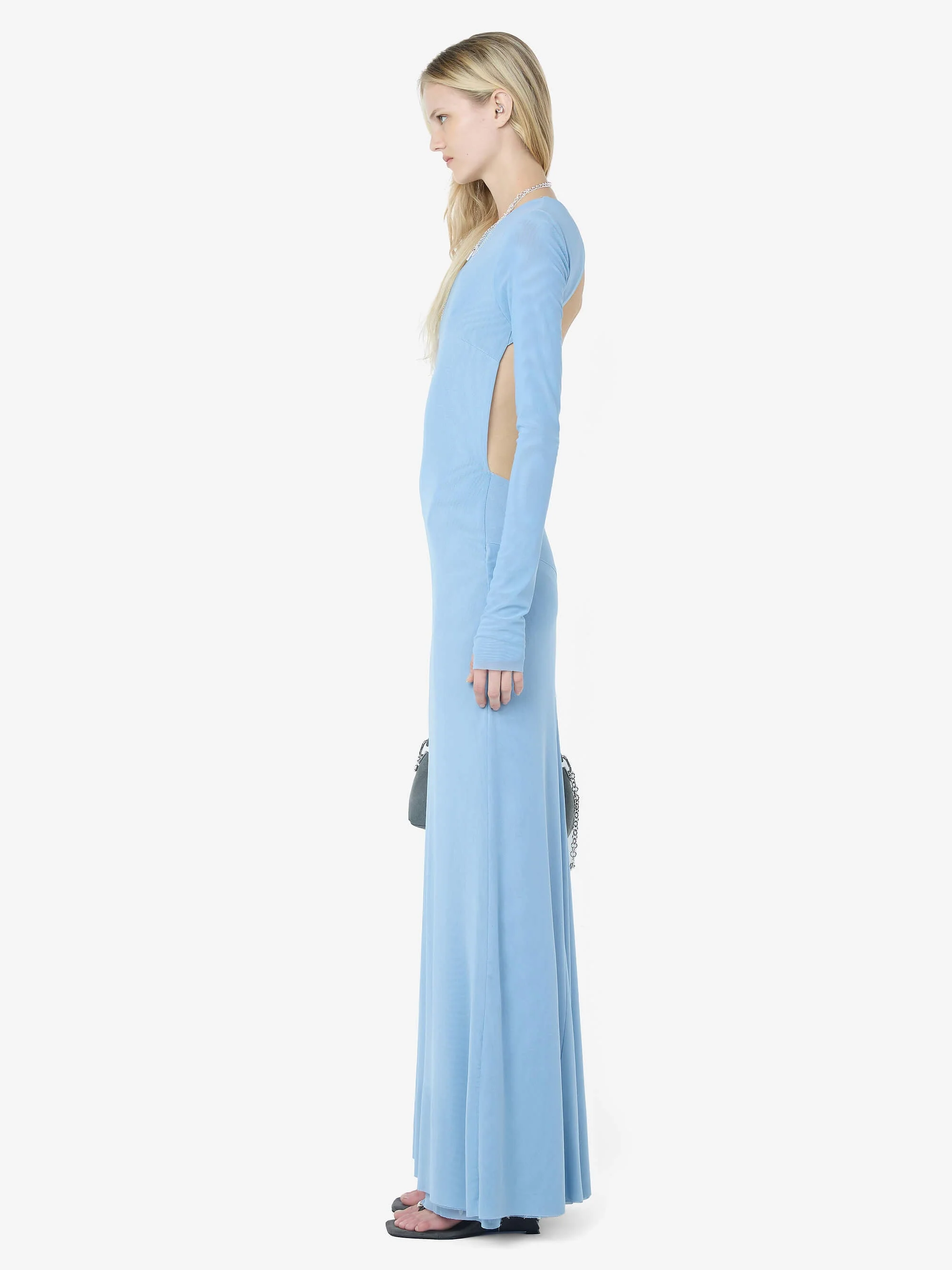 JUNIPER LONG SLEEVE MAXI DRESS - DENIM BLUE - Image 3