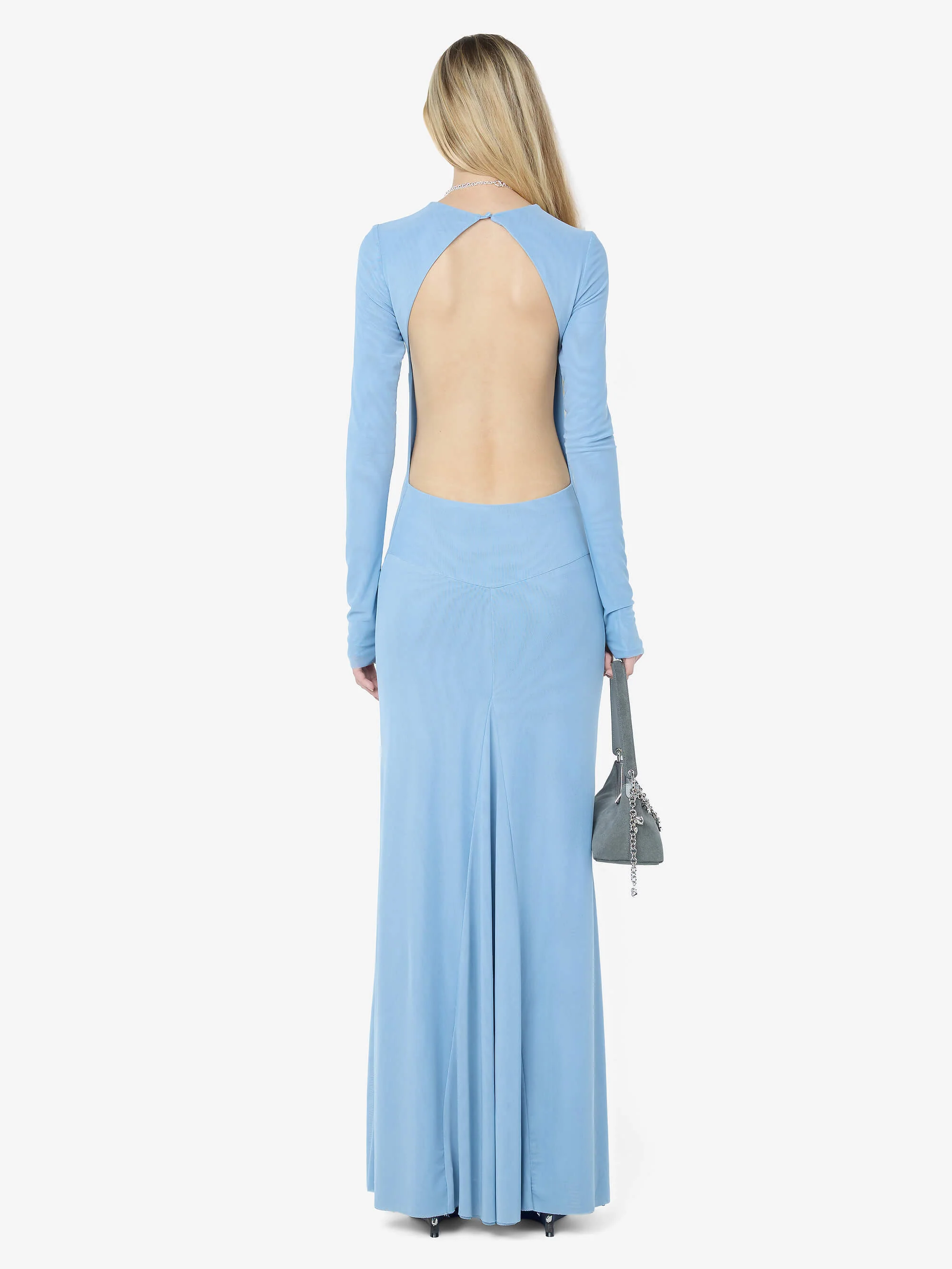 JUNIPER LONG SLEEVE MAXI DRESS - DENIM BLUE - Image 4