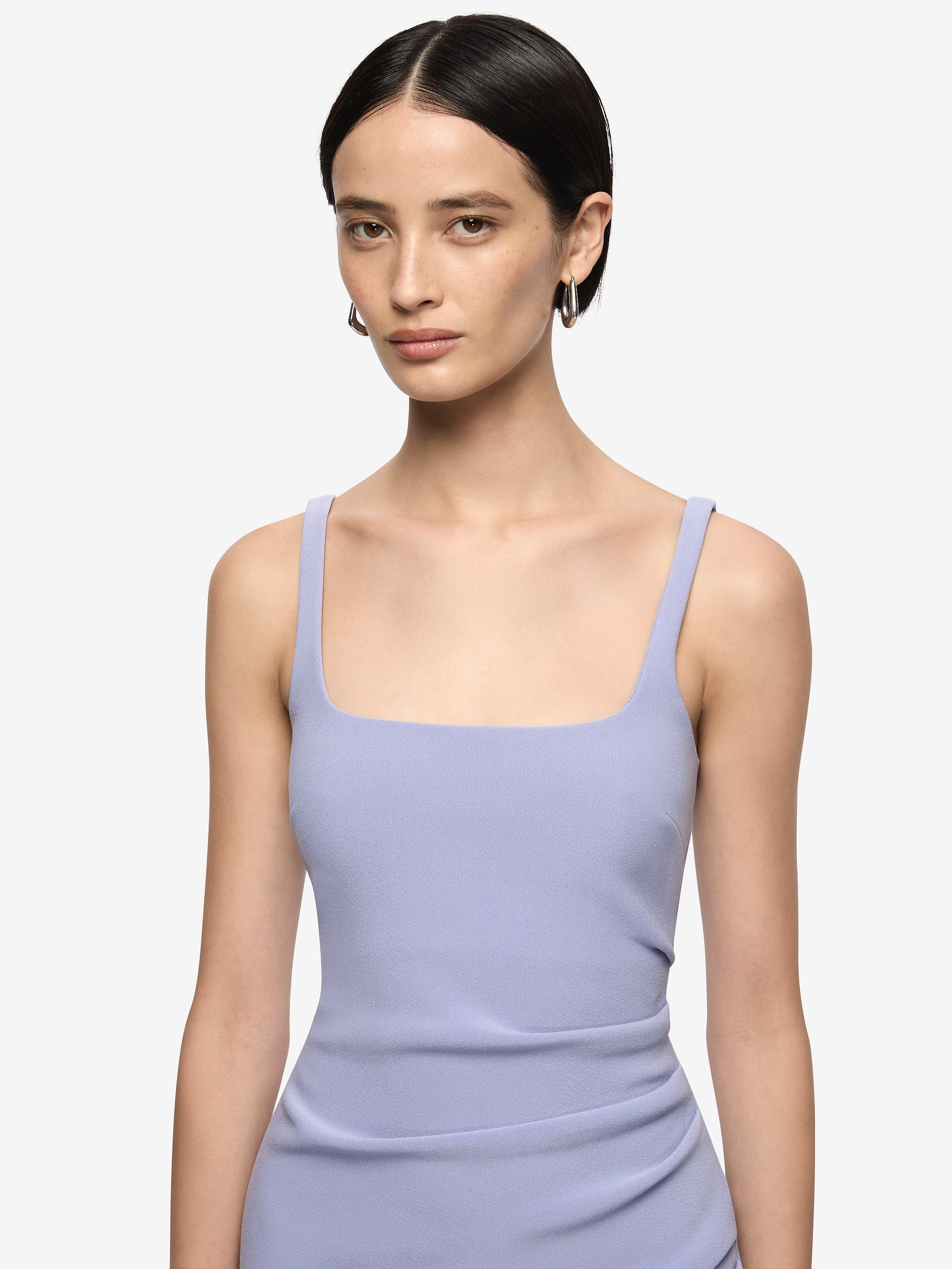 KARINA TUCK MIDI DRESS - PERIWINKLE - Image 3