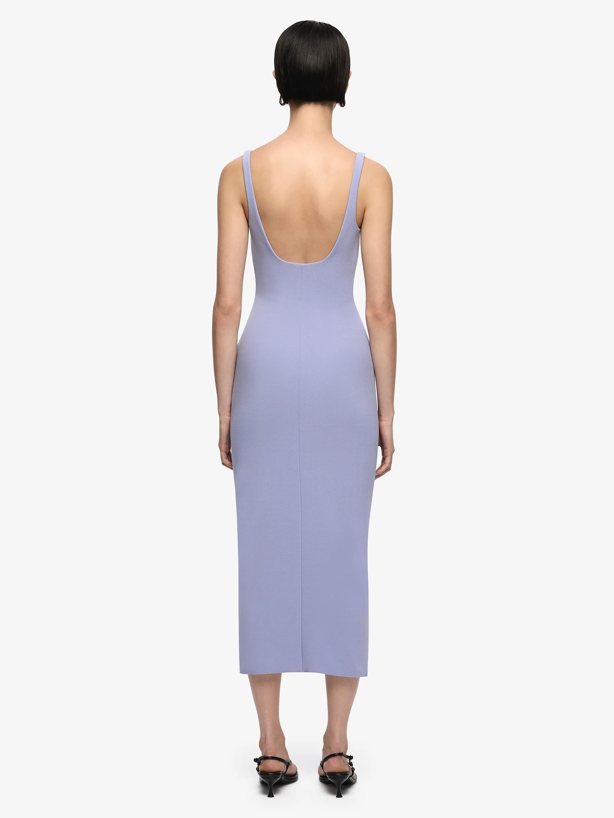 KARINA TUCK MIDI DRESS - PERIWINKLE - Image 4
