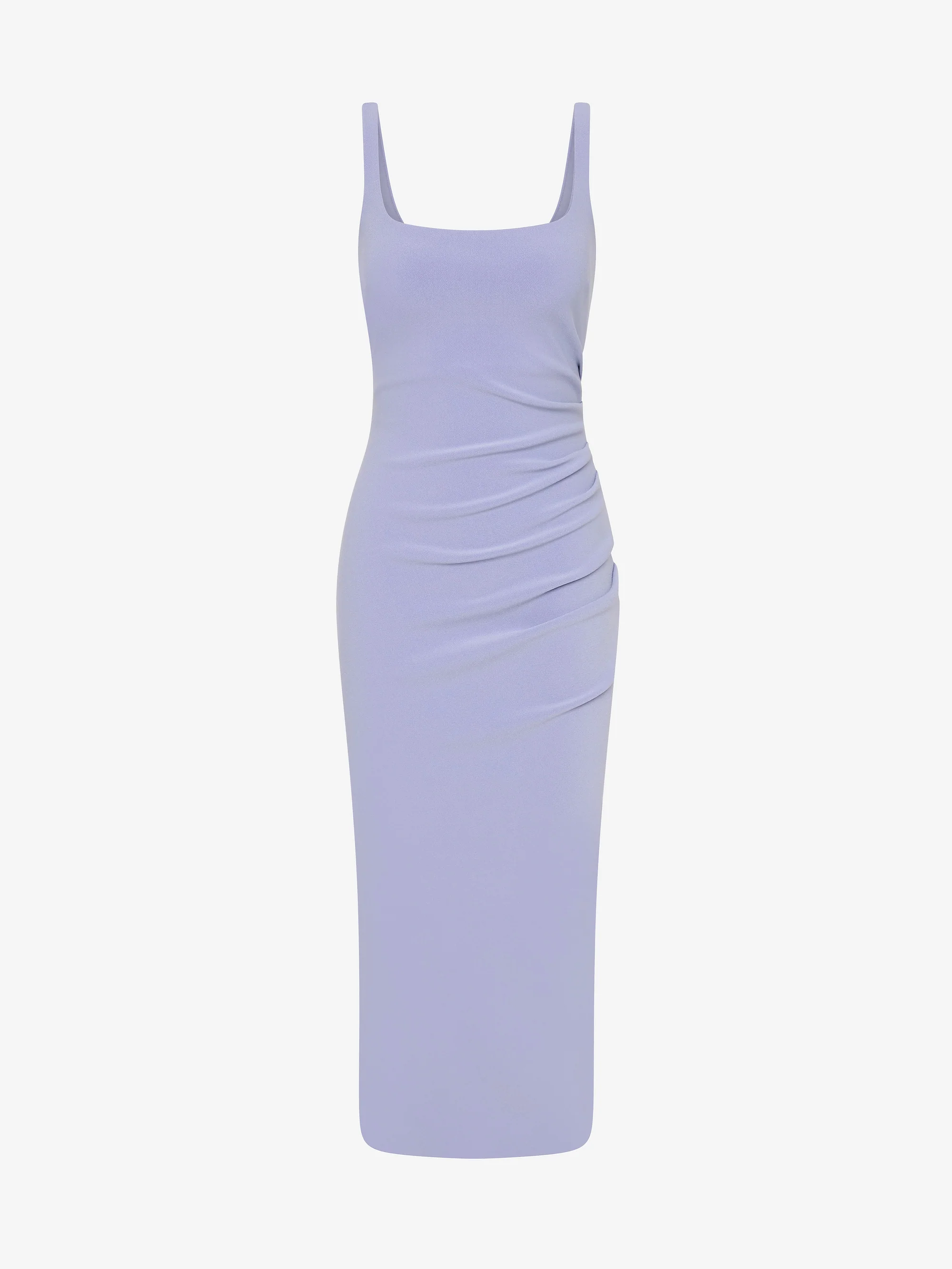 KARINA TUCK MIDI DRESS - PERIWINKLE - Image 5
