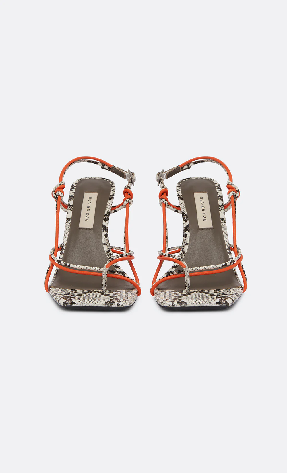 KATERINA CONTRAST HEEL - PYTHON/PERSIMMON - Image 3