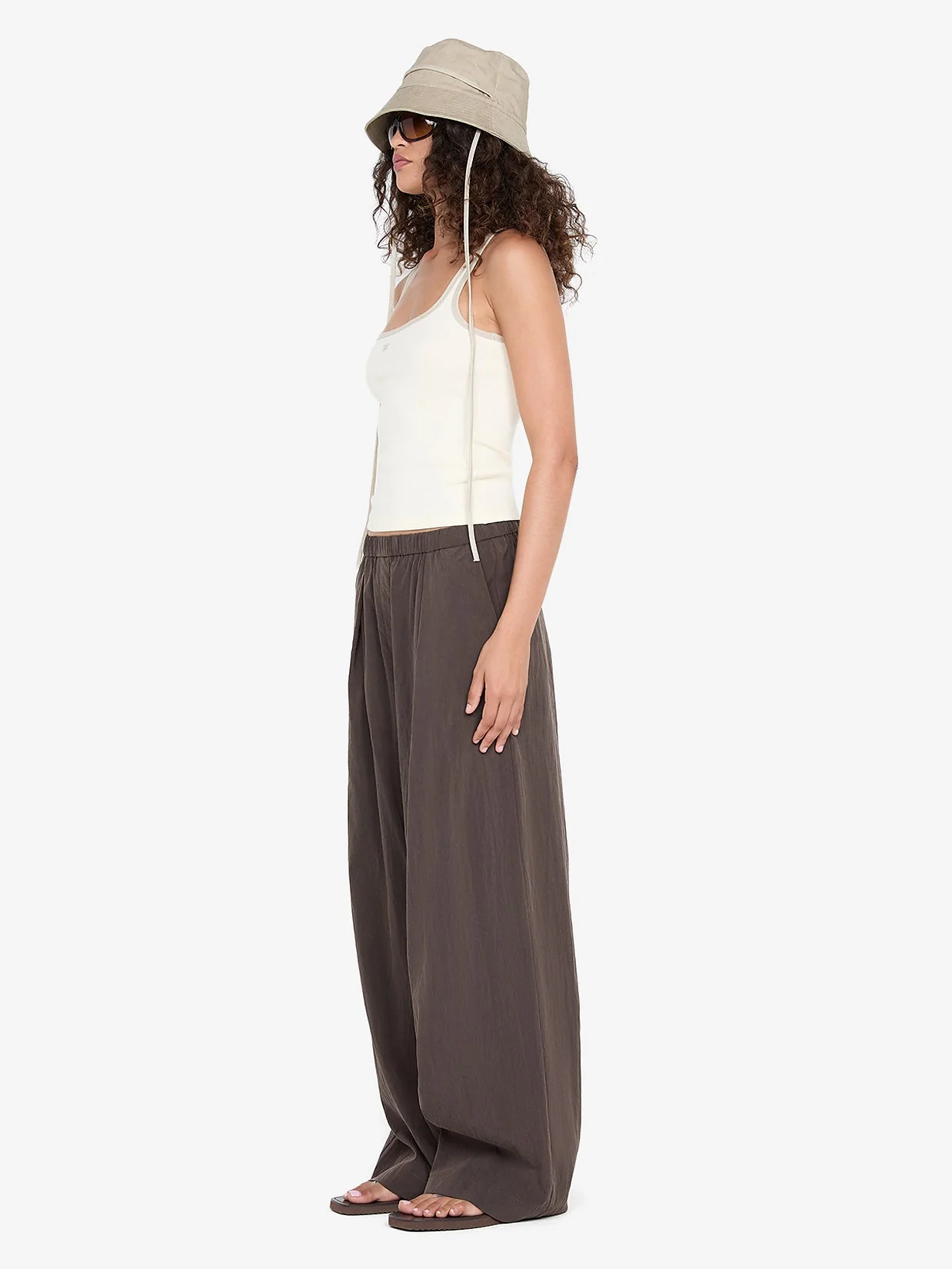 LANA SQUARE NECK TANK - CHALK / CEMENT - Image 2