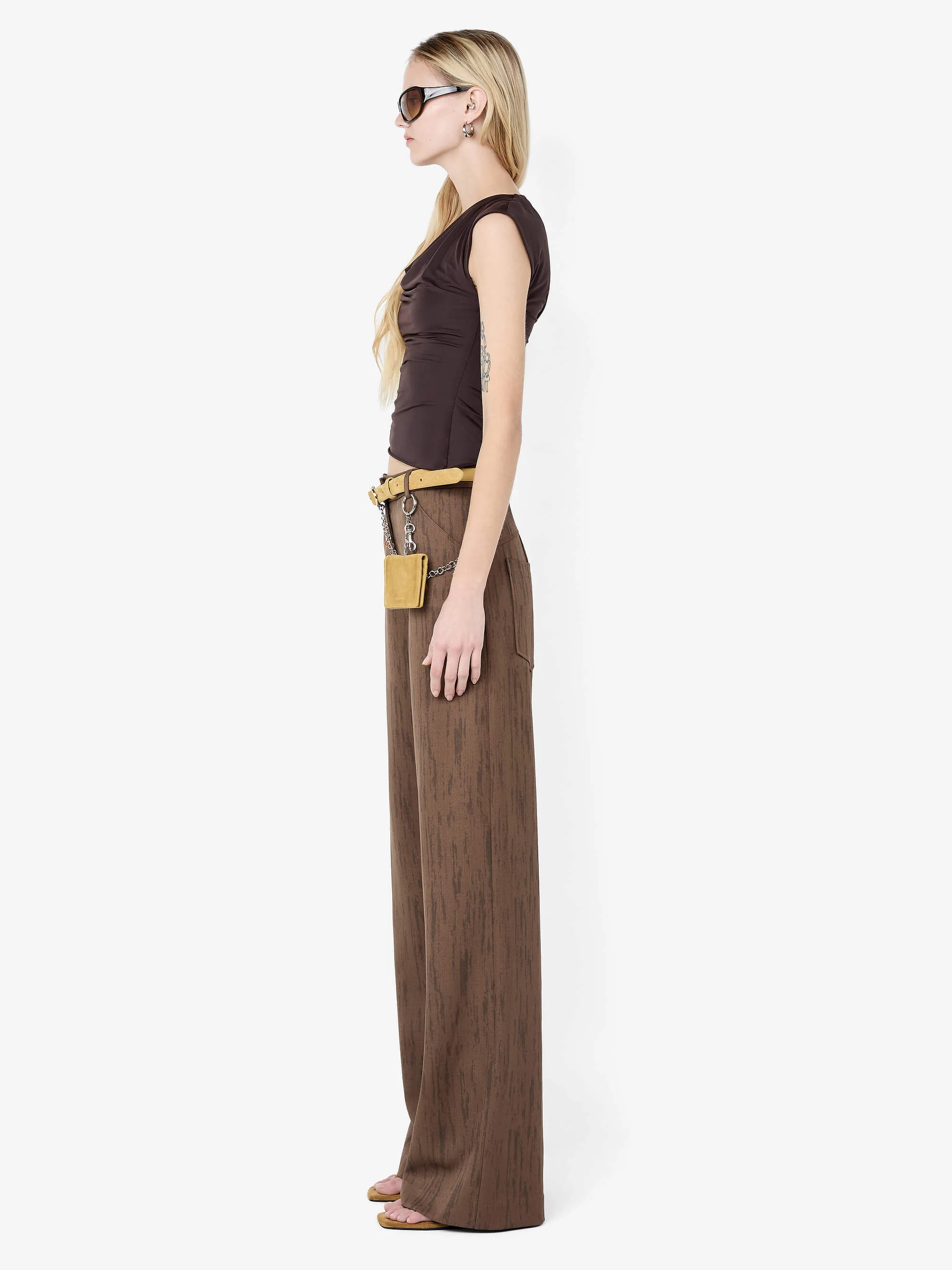 MIRABELLE ASYM TOP - DARK CHOCOLATE - Image 2