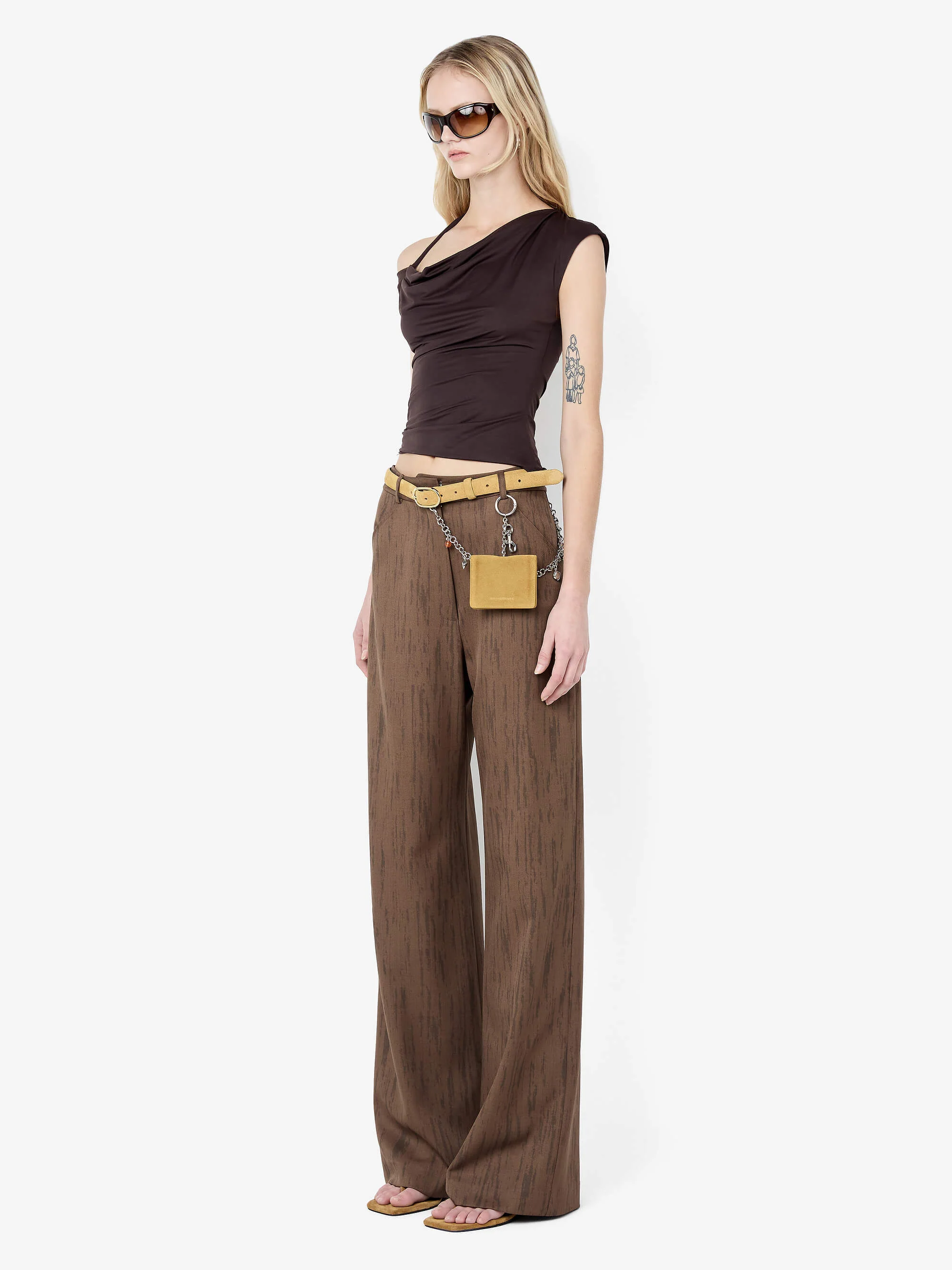 MIRABELLE ASYM TOP - DARK CHOCOLATE - Image 3