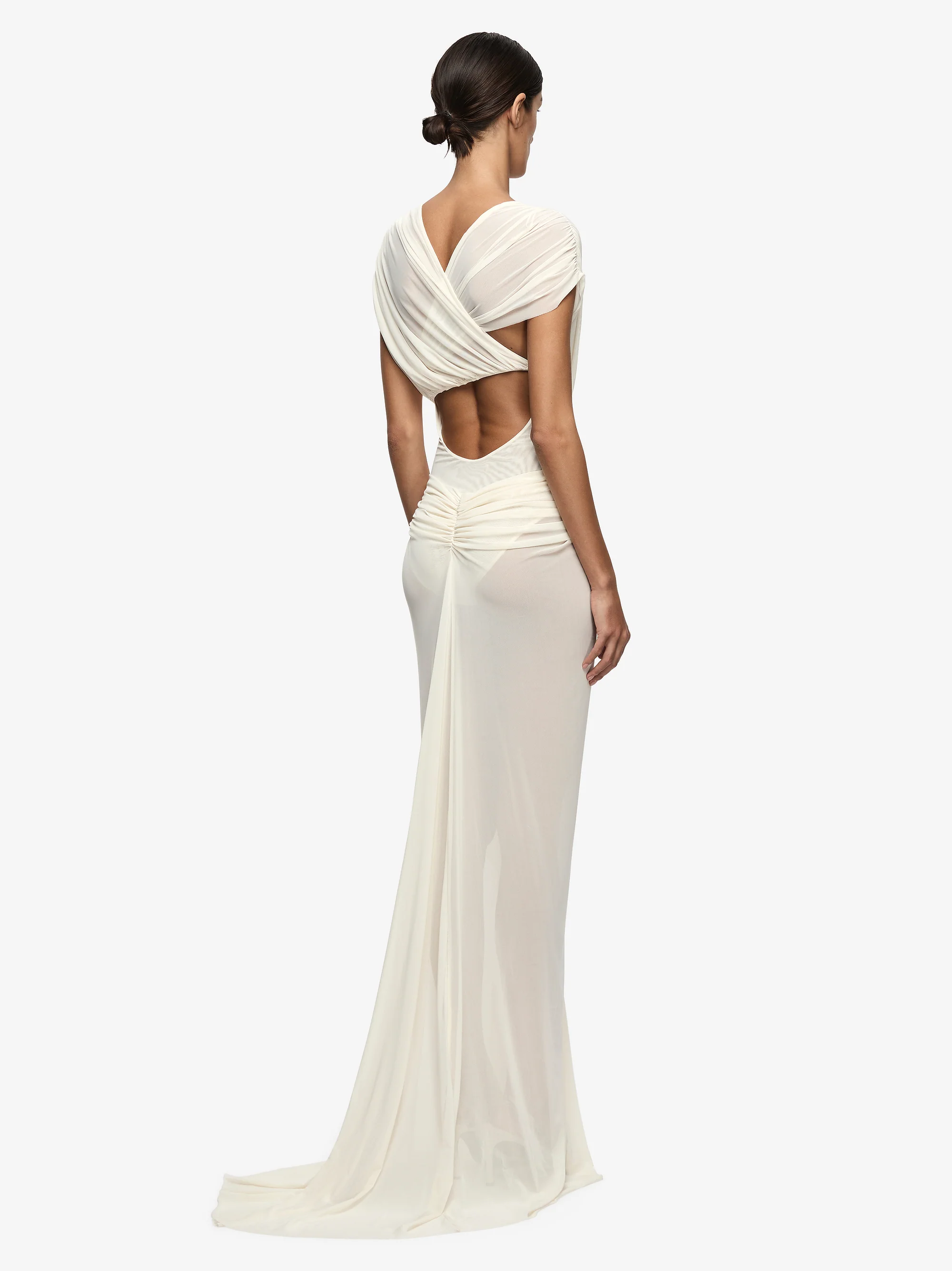 LEIA DRAPE GOWN - BUTTERCREAM - Image 4