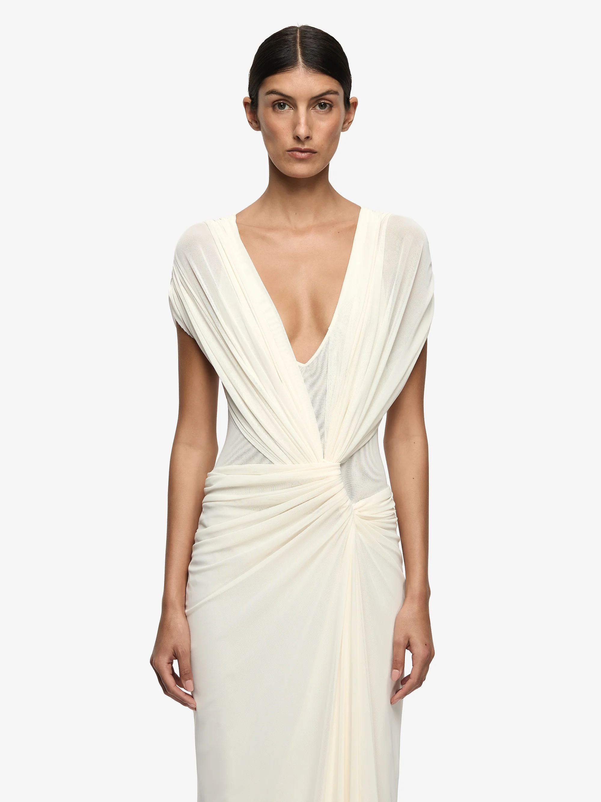 LEIA DRAPE GOWN - BUTTERCREAM - Image 5