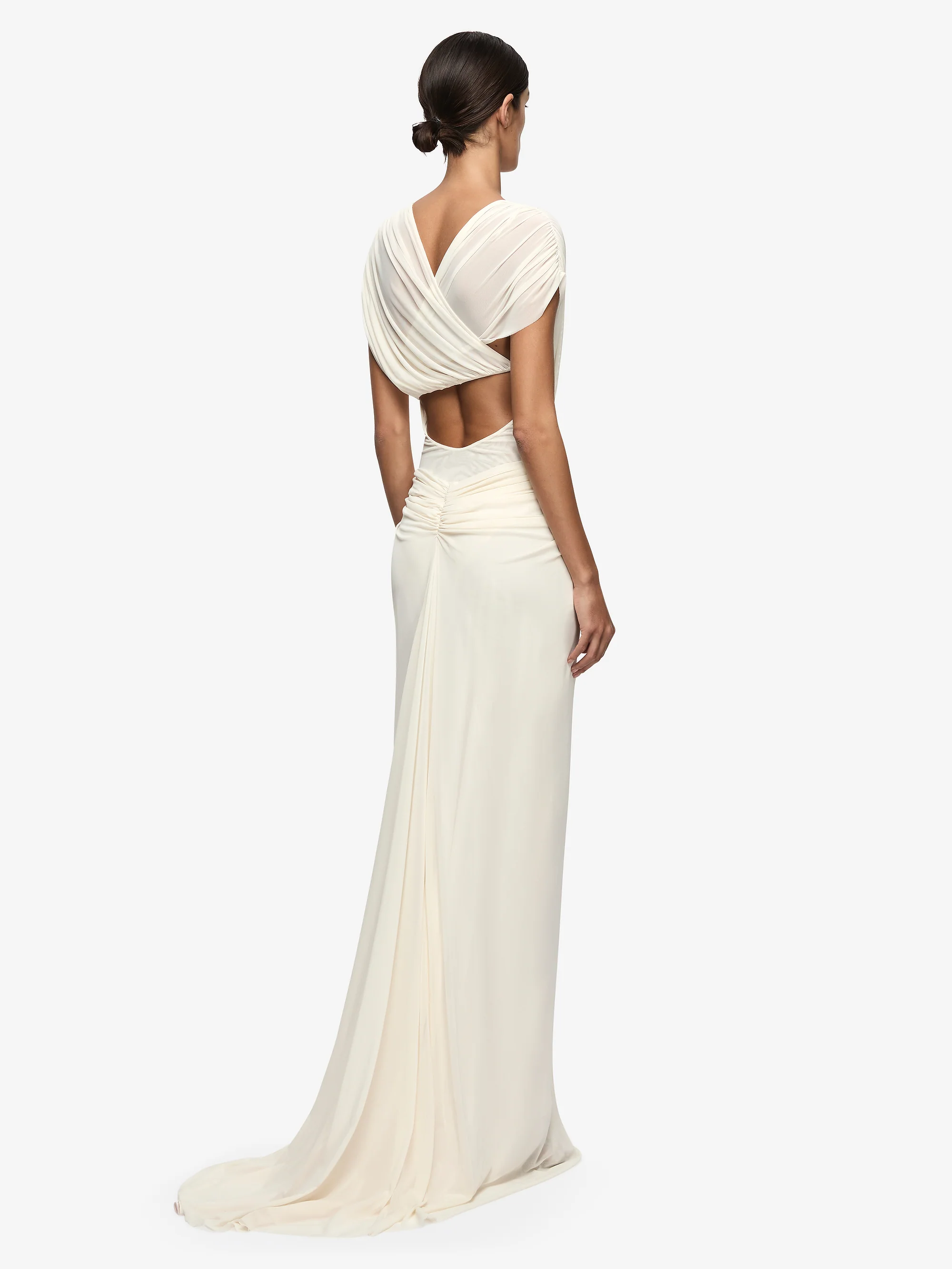 LEIA DRAPE GOWN - BUTTERCREAM - Image 6