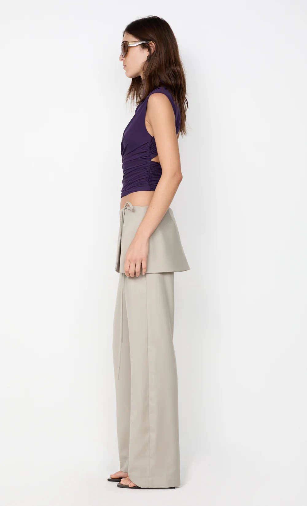 LEILAH ASYM TOP - DEEP VIOLET - Image 5