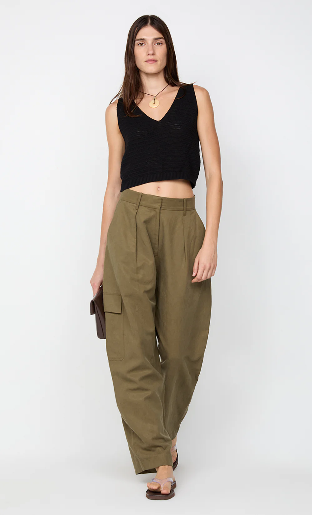 LEONA POCKET PANT - OLIVE - Image 2