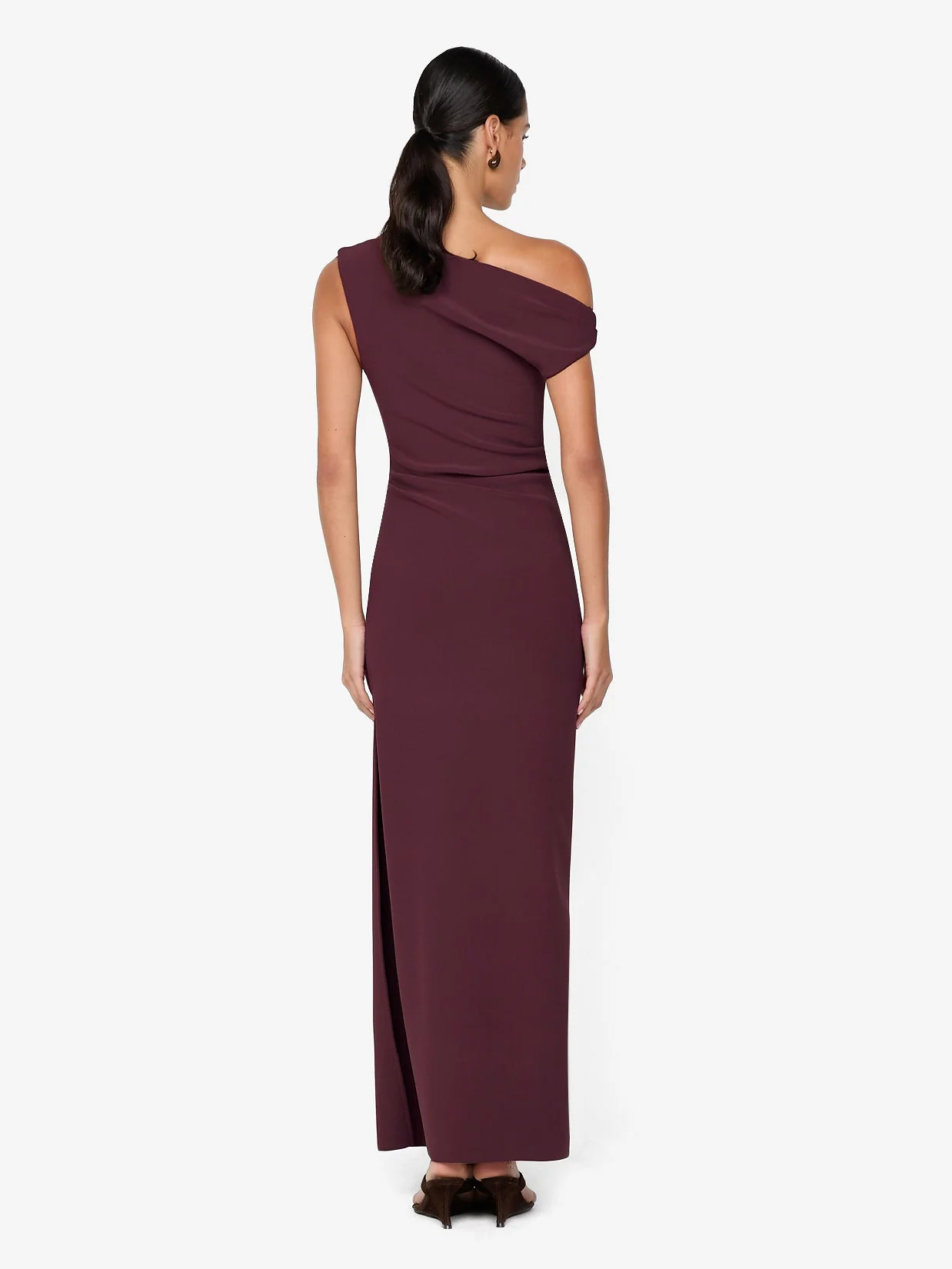 LEORA ASYM MAXI DRESS - PLUM - Image 4
