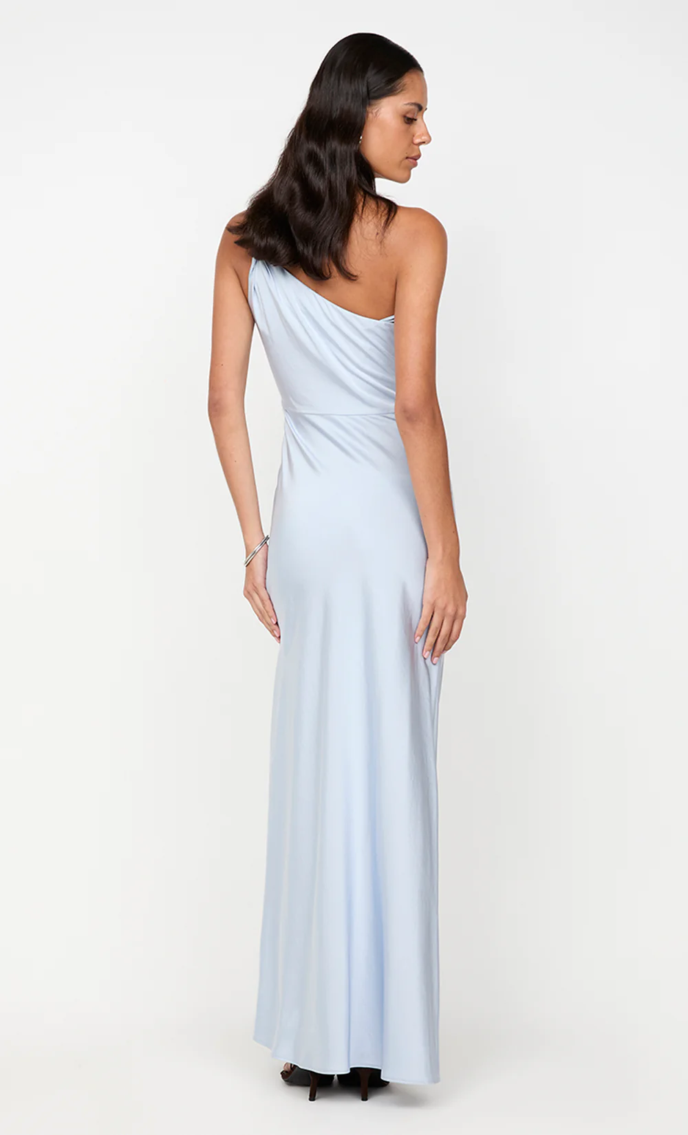 LUNETTA ASYM DRESS - DUSTY BLUE - Image 3