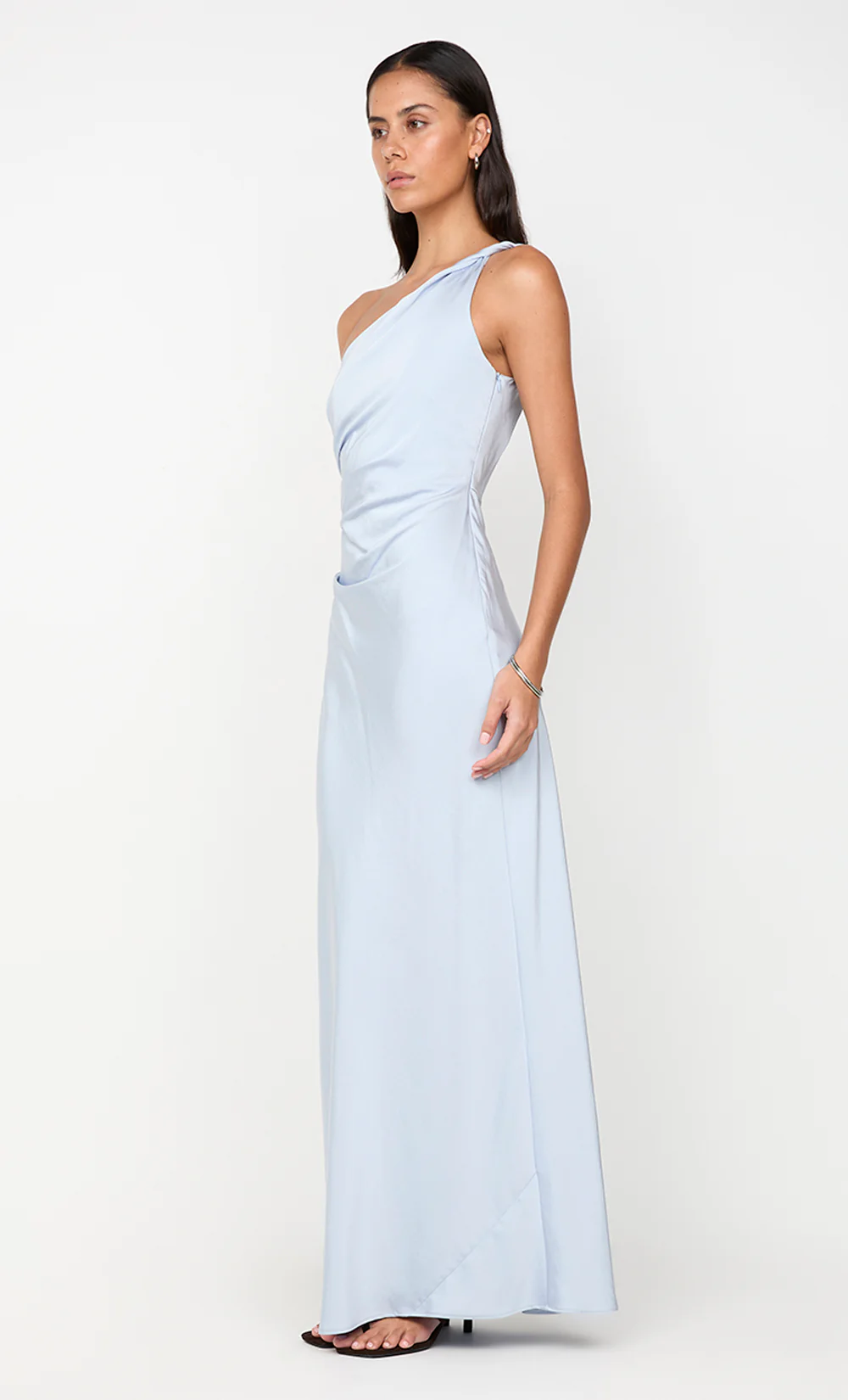 LUNETTA ASYM DRESS - DUSTY BLUE - Image 4