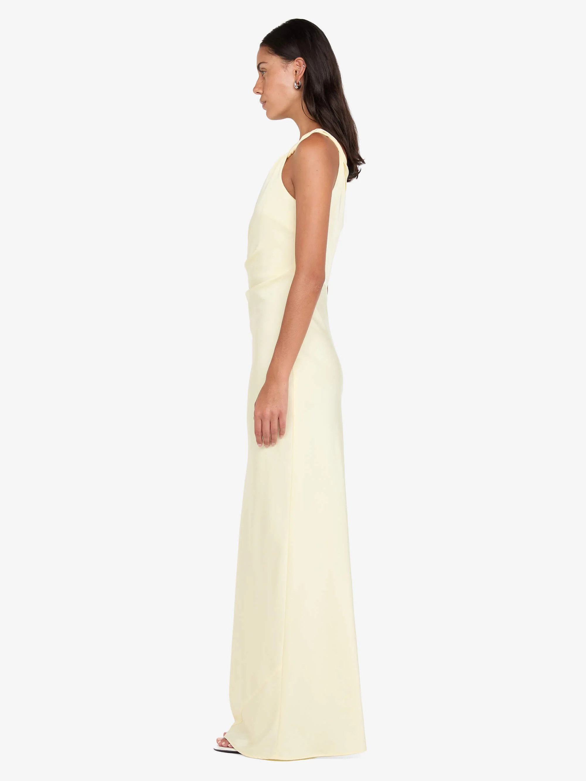 LUNETTA TWIST STRAP DRESS - ICE YELLOW - Image 2