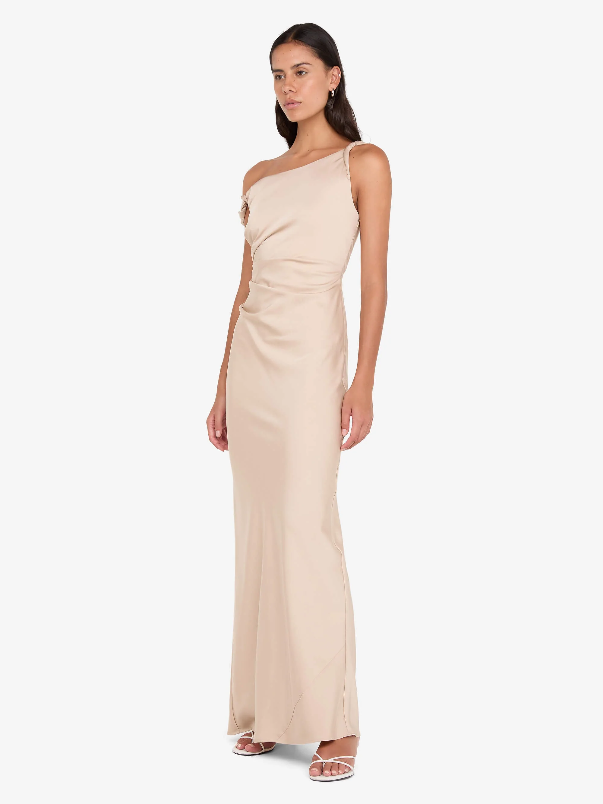 LUNETTA TWIST STRAP DRESS - SAND - Image 2