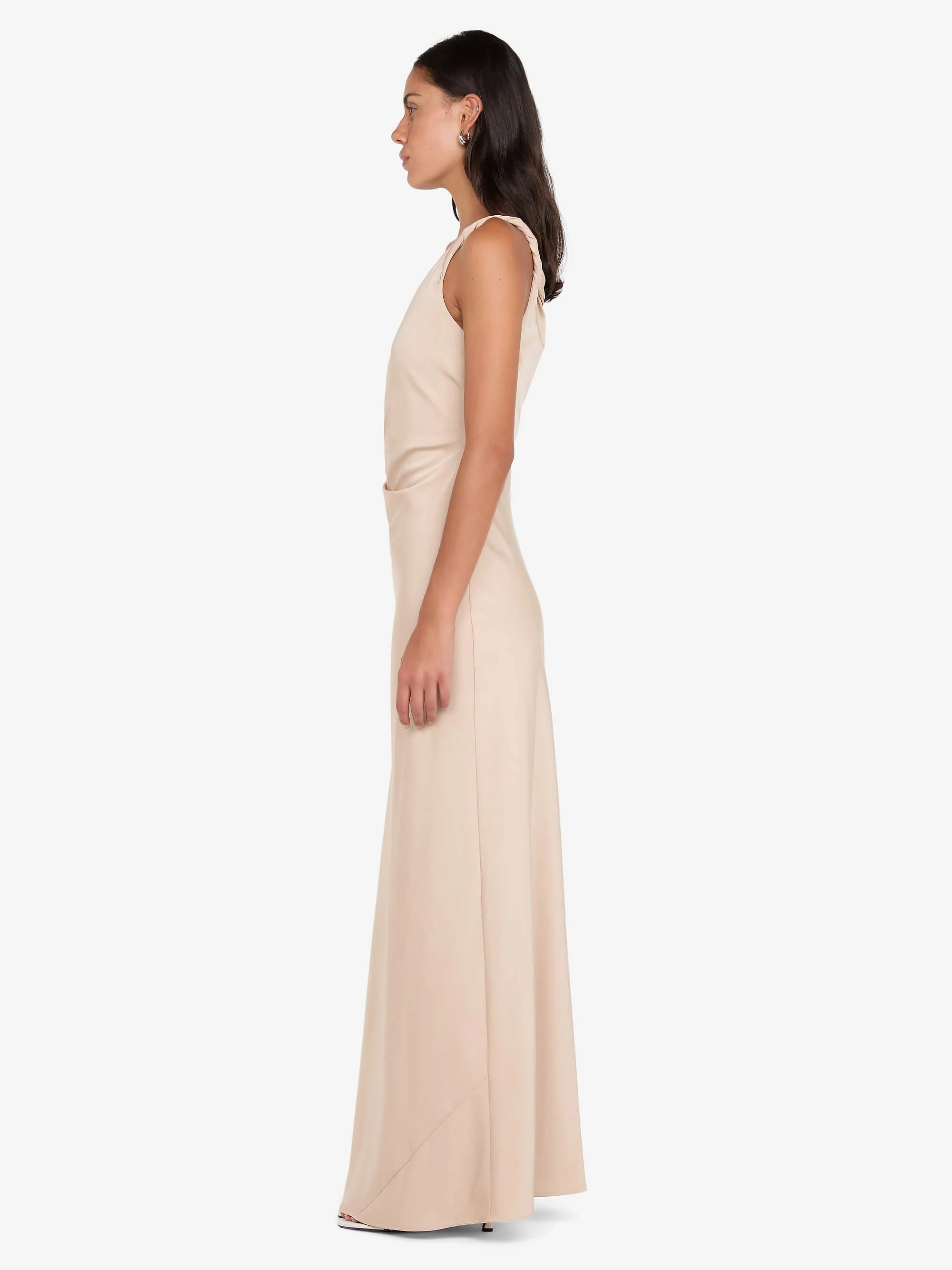 LUNETTA TWIST STRAP DRESS - SAND - Image 4