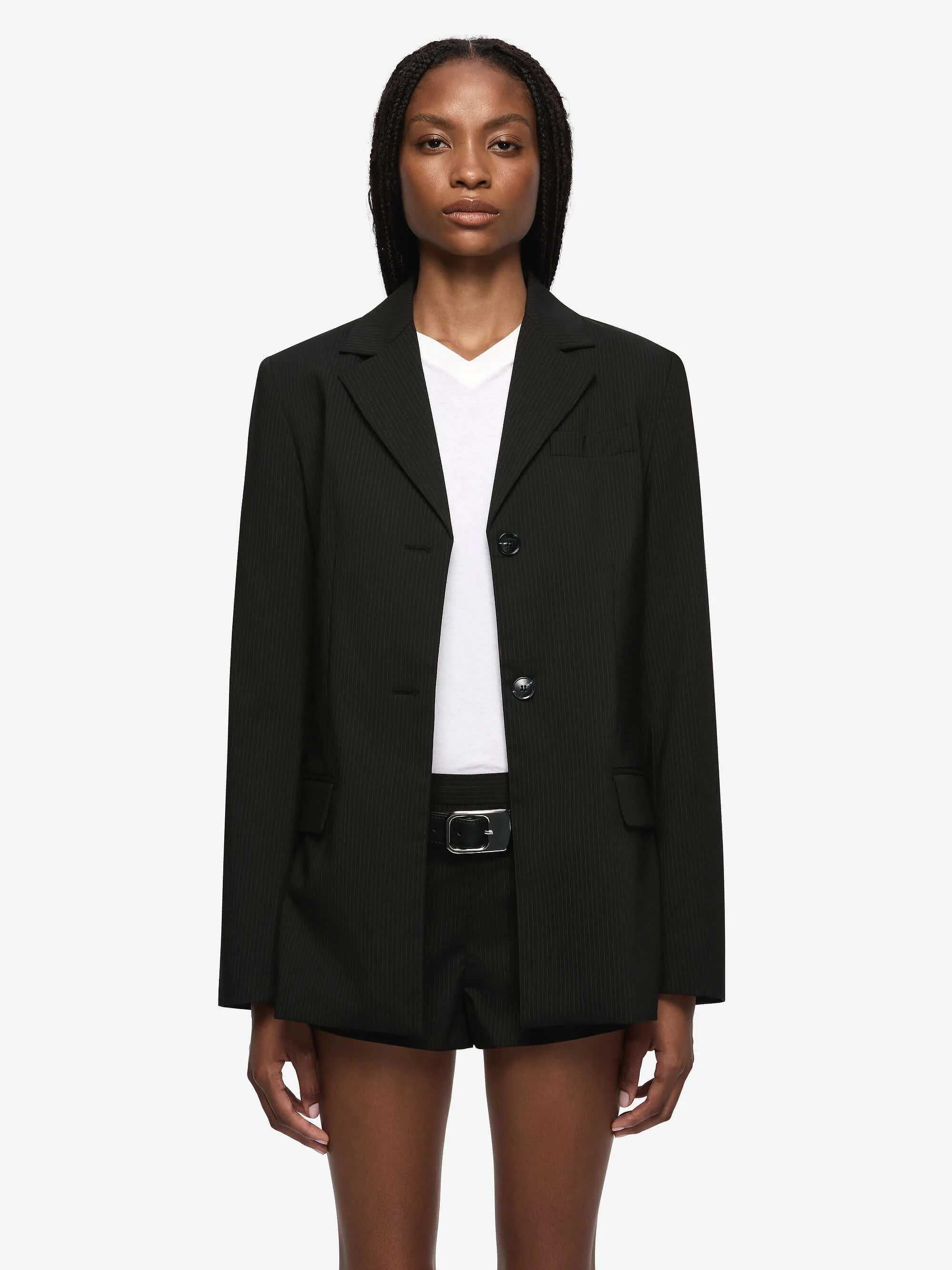 MARCELLI SHORT - BLACK/WHITE STRIPE