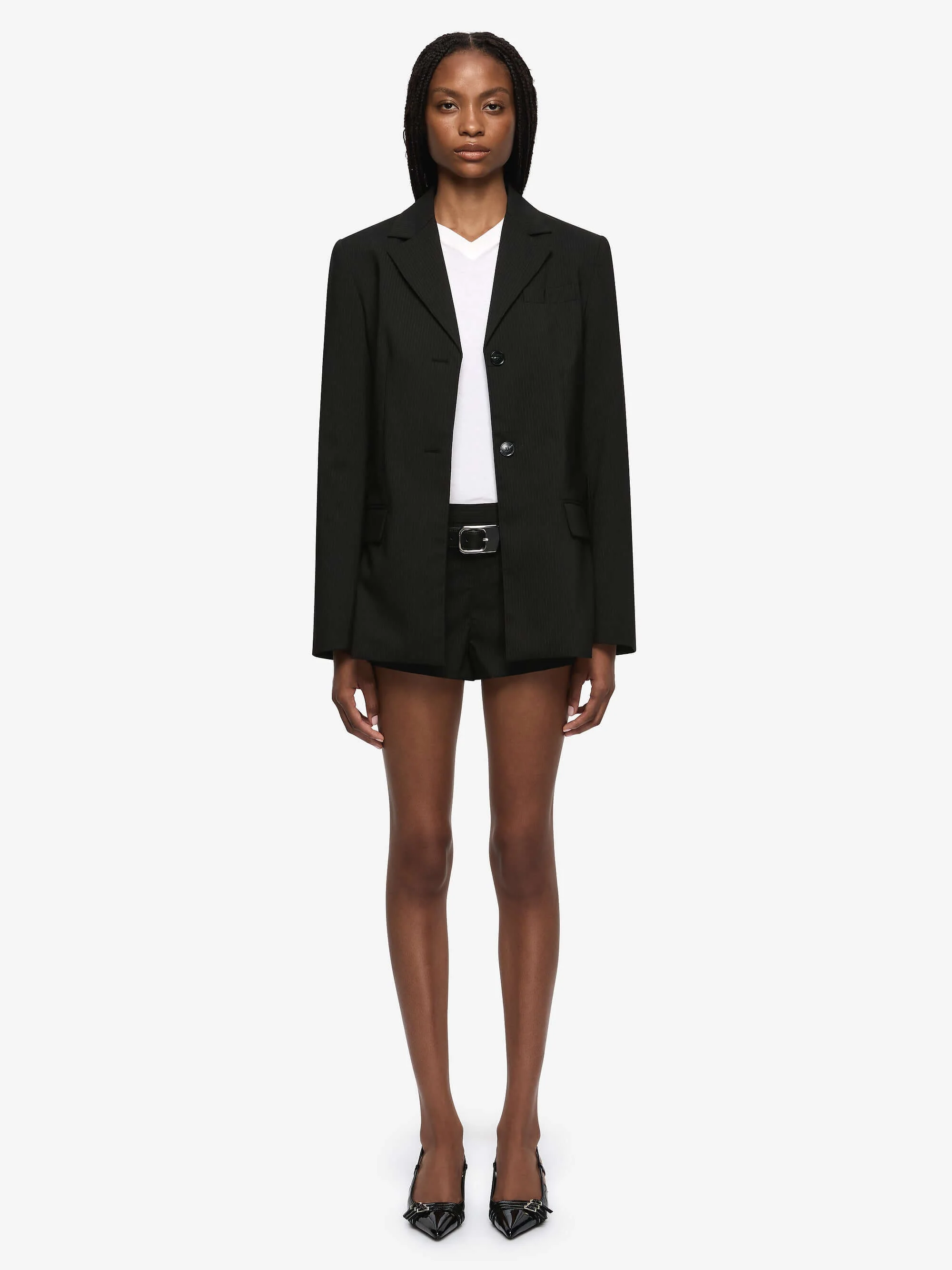 MARCELLI SHORT - BLACK/WHITE STRIPE - Image 3