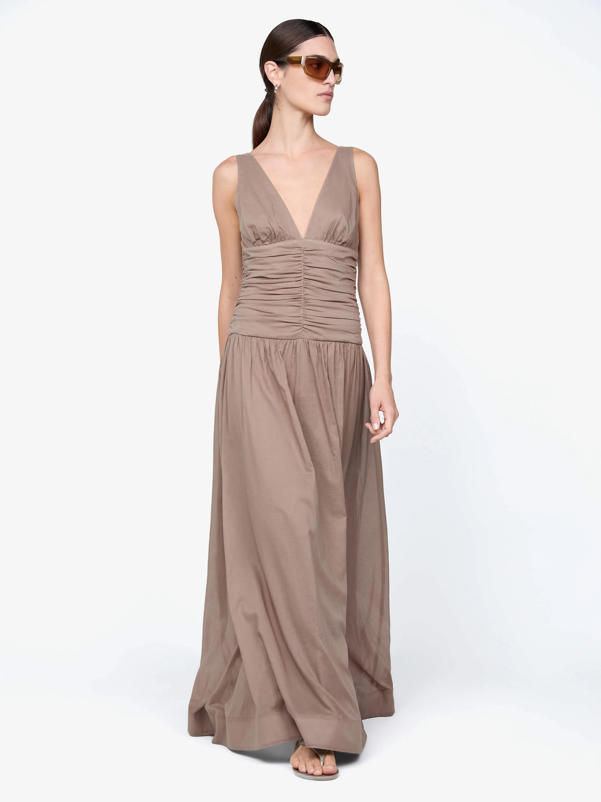 MARLOWE MAXI DRESS - TAUPE - Image 4