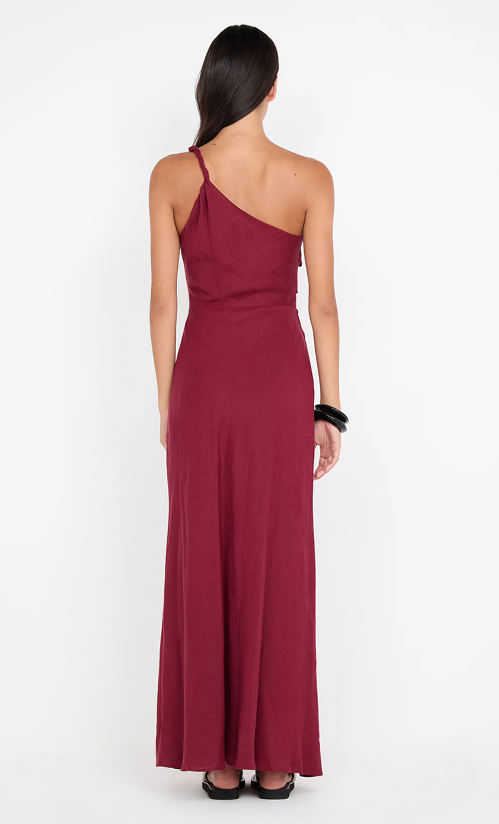 MELANIE ASYM MAXI DRESS - PLUM - Image 4