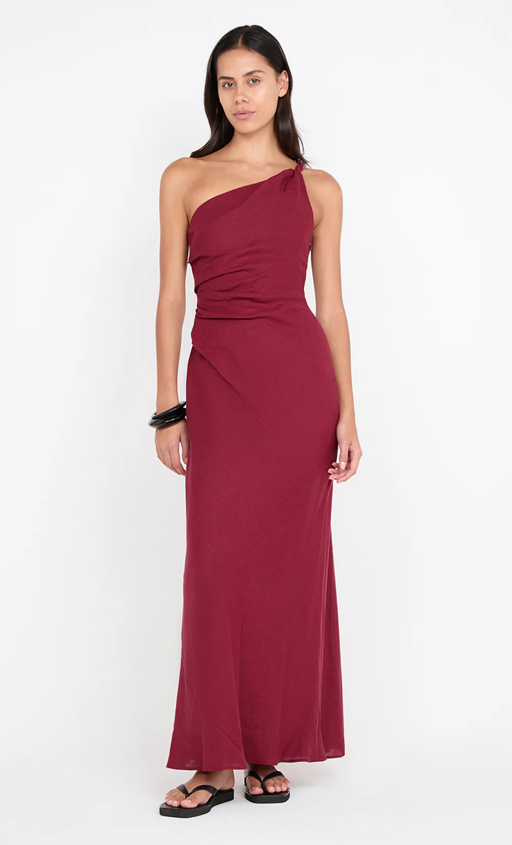 MELANIE ASYM MAXI DRESS - PLUM - Image 5