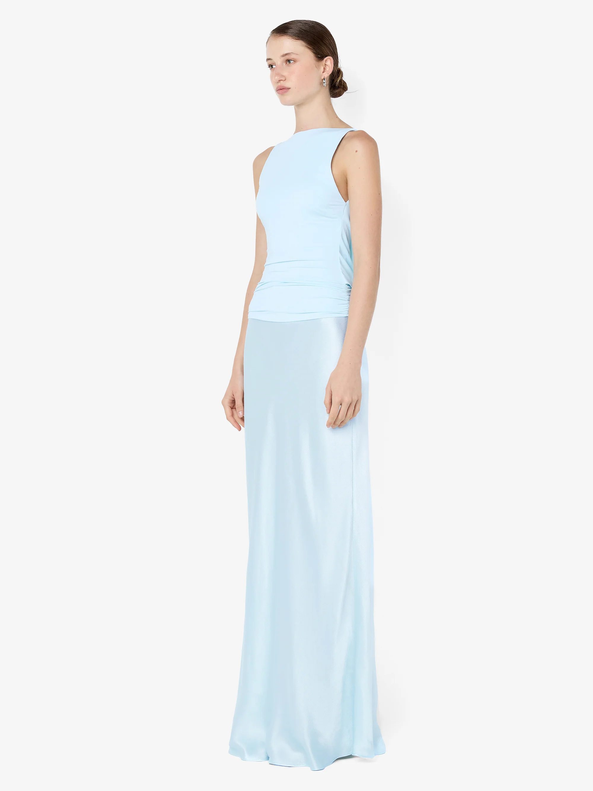 MIRABELLE COWL NECK MAXI DRESS - ARCTIC BLUE - Image 3