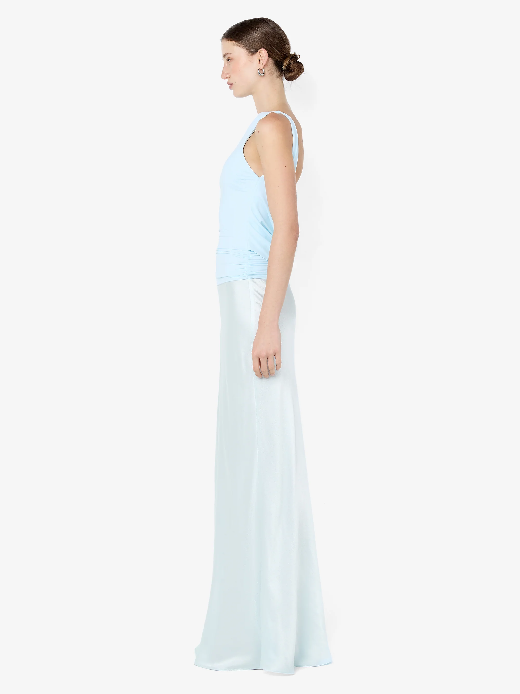 MIRABELLE COWL NECK MAXI DRESS - ARCTIC BLUE - Image 4