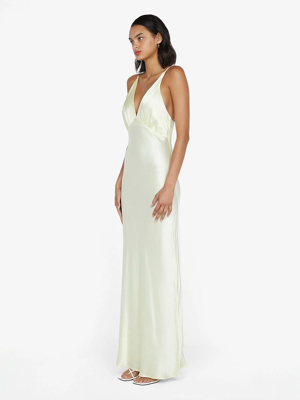 MOON DANCE V MAXI DRESS - ICE YELLOW - Image 3
