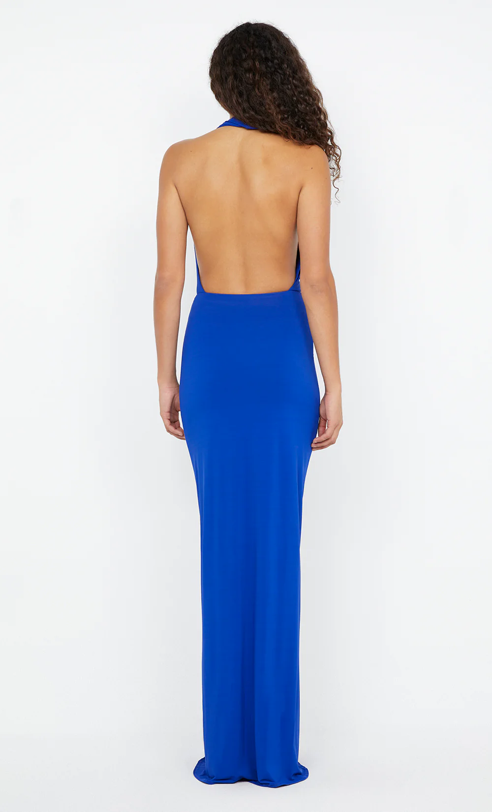 NESSIE COWL NECK MAXI DRESS - ULTRAMARINE BLUE - Image 3