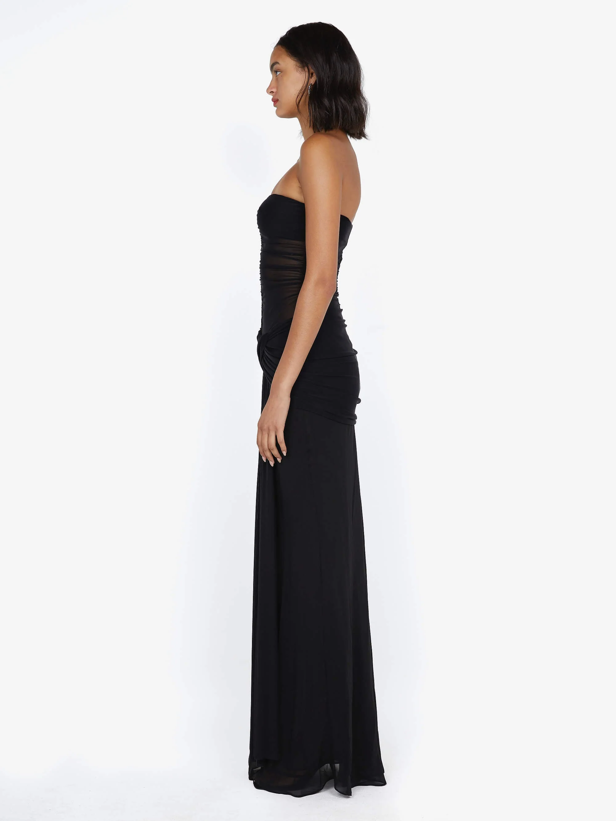 NOEMI STRAPLESS DRESS - BLACK - Image 3