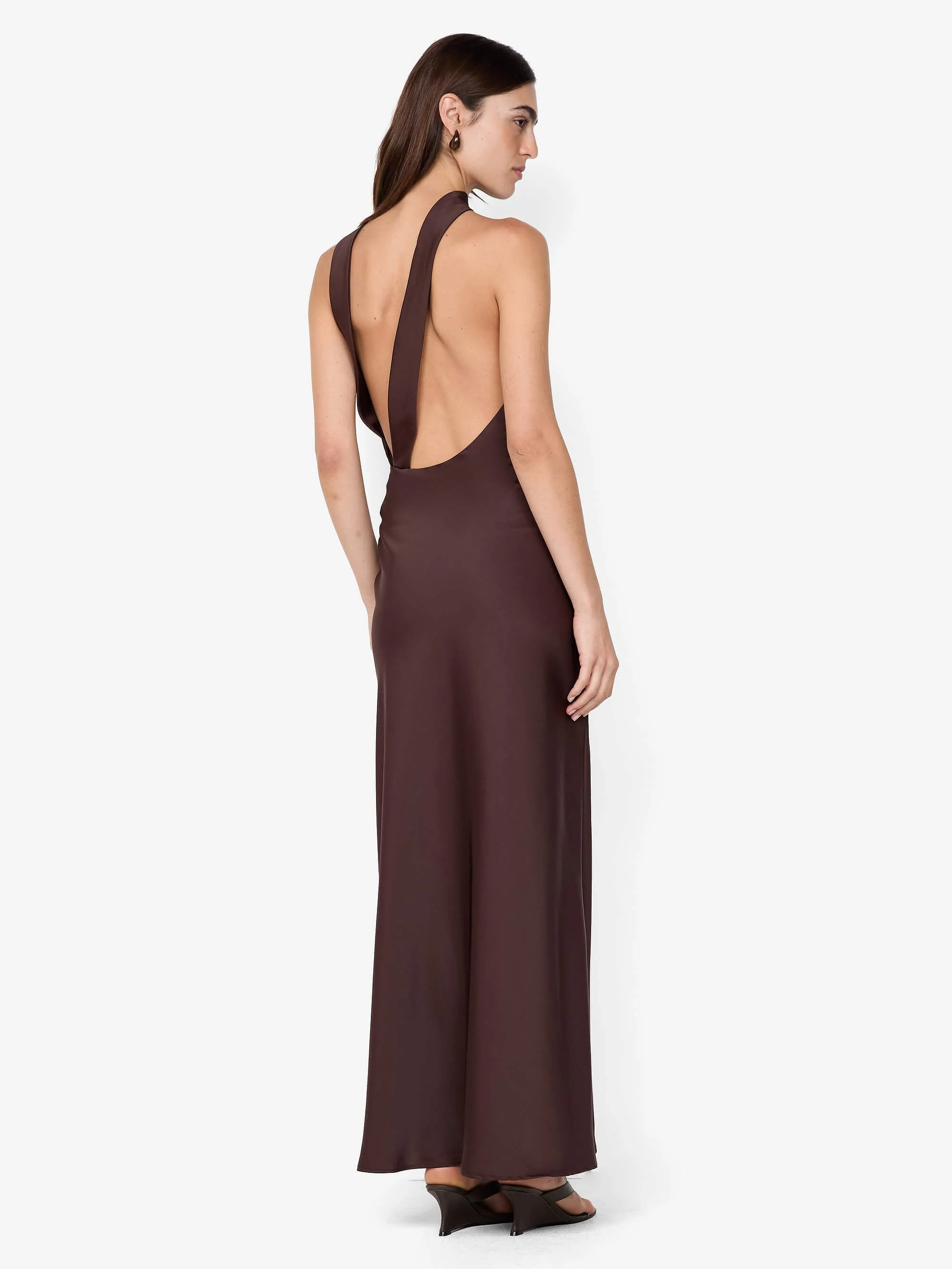 NYSSA MAXI DRESS - DARK CHOCOLATE - Image 4