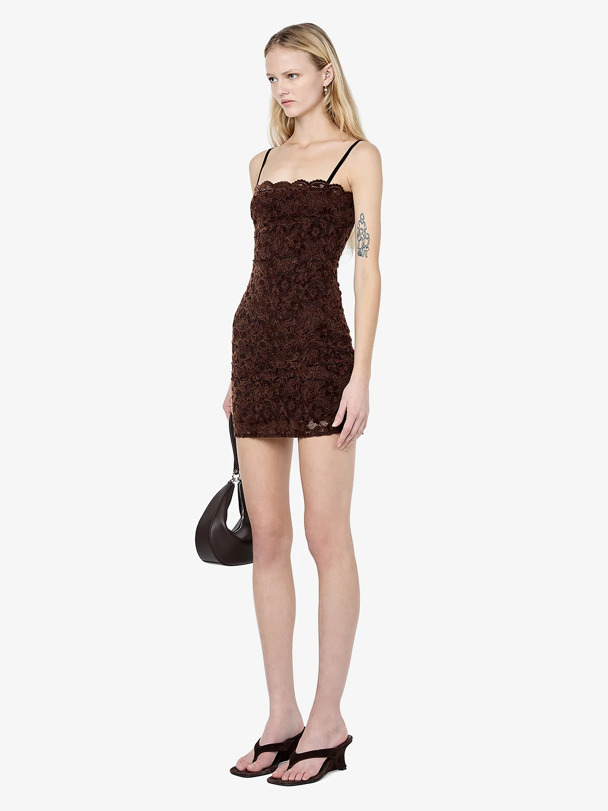 PAMELA MINI DRESS - CHOC - Image 3