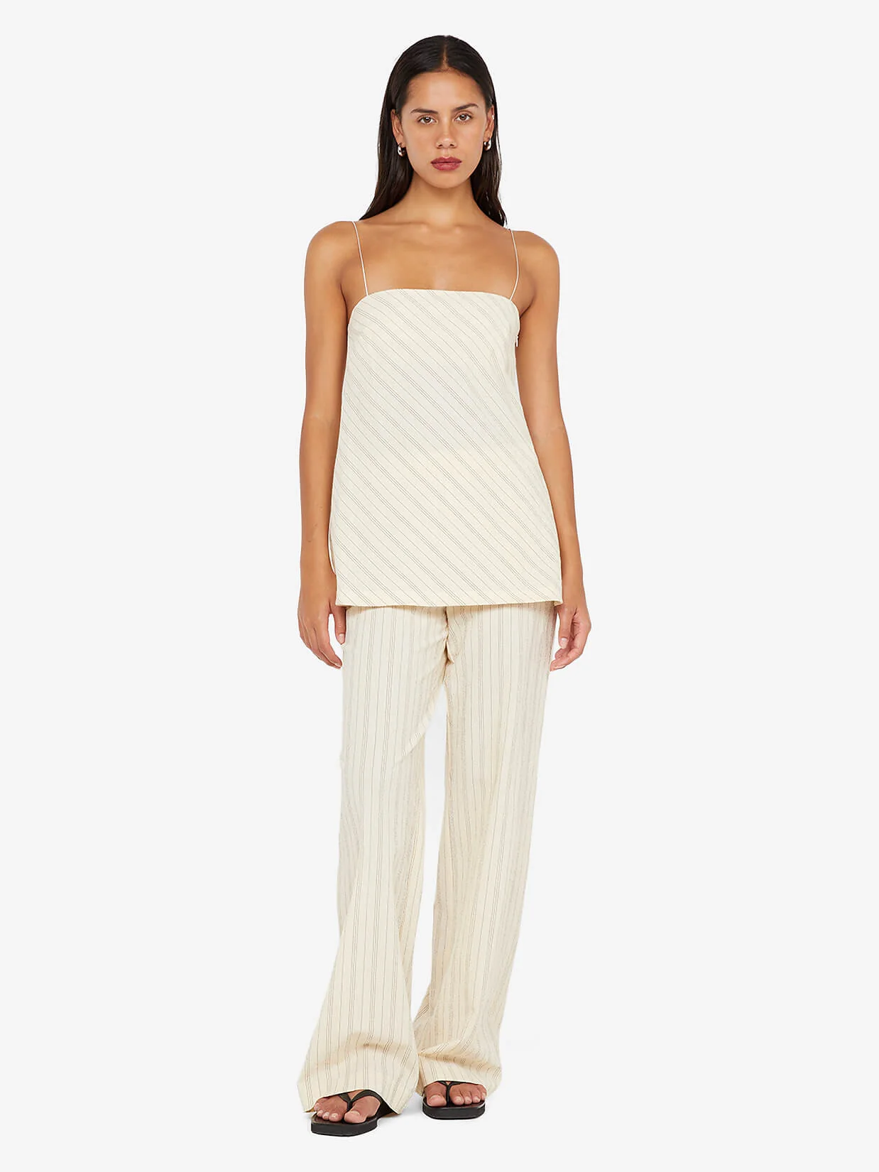 PEYSON TOP - CREAM/BLACK STRIPE