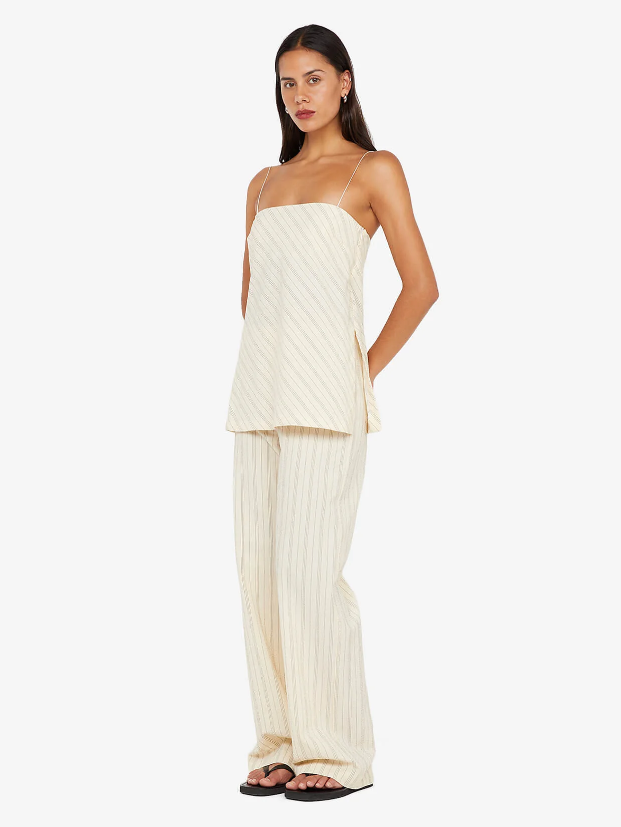 PEYSON TOP - CREAM/BLACK STRIPE - Image 2