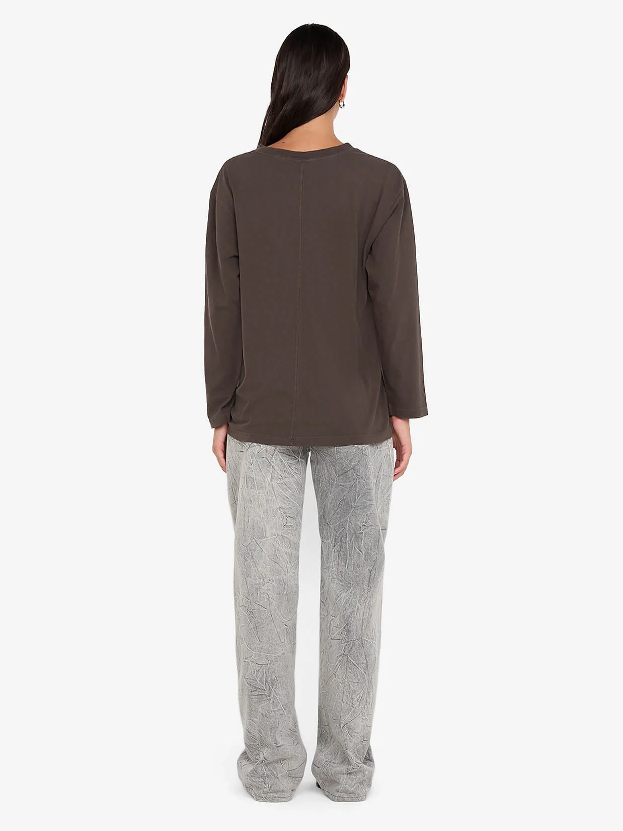 PIP LONG SLEEVE TOP - DARK CHOCOLATE - Image 3