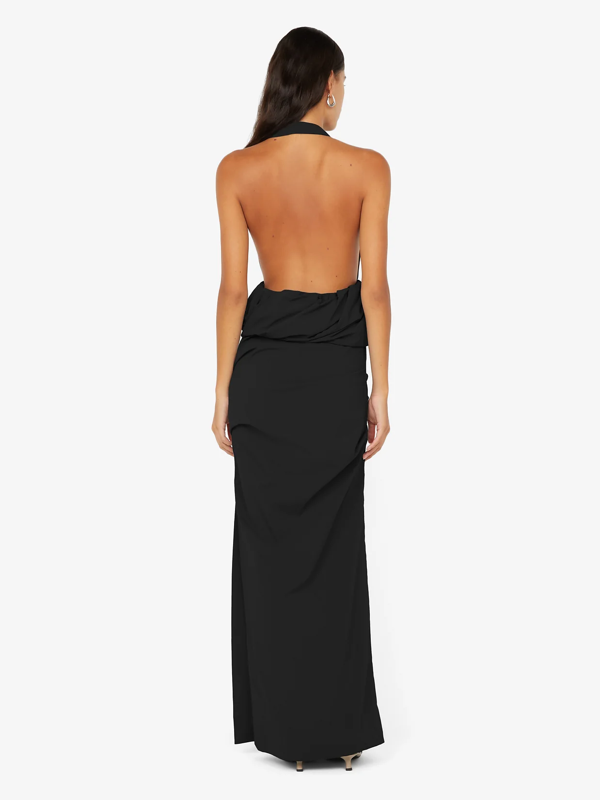PRISCILLA BUBBLE MAXI DRESS - BLACK - Image 2