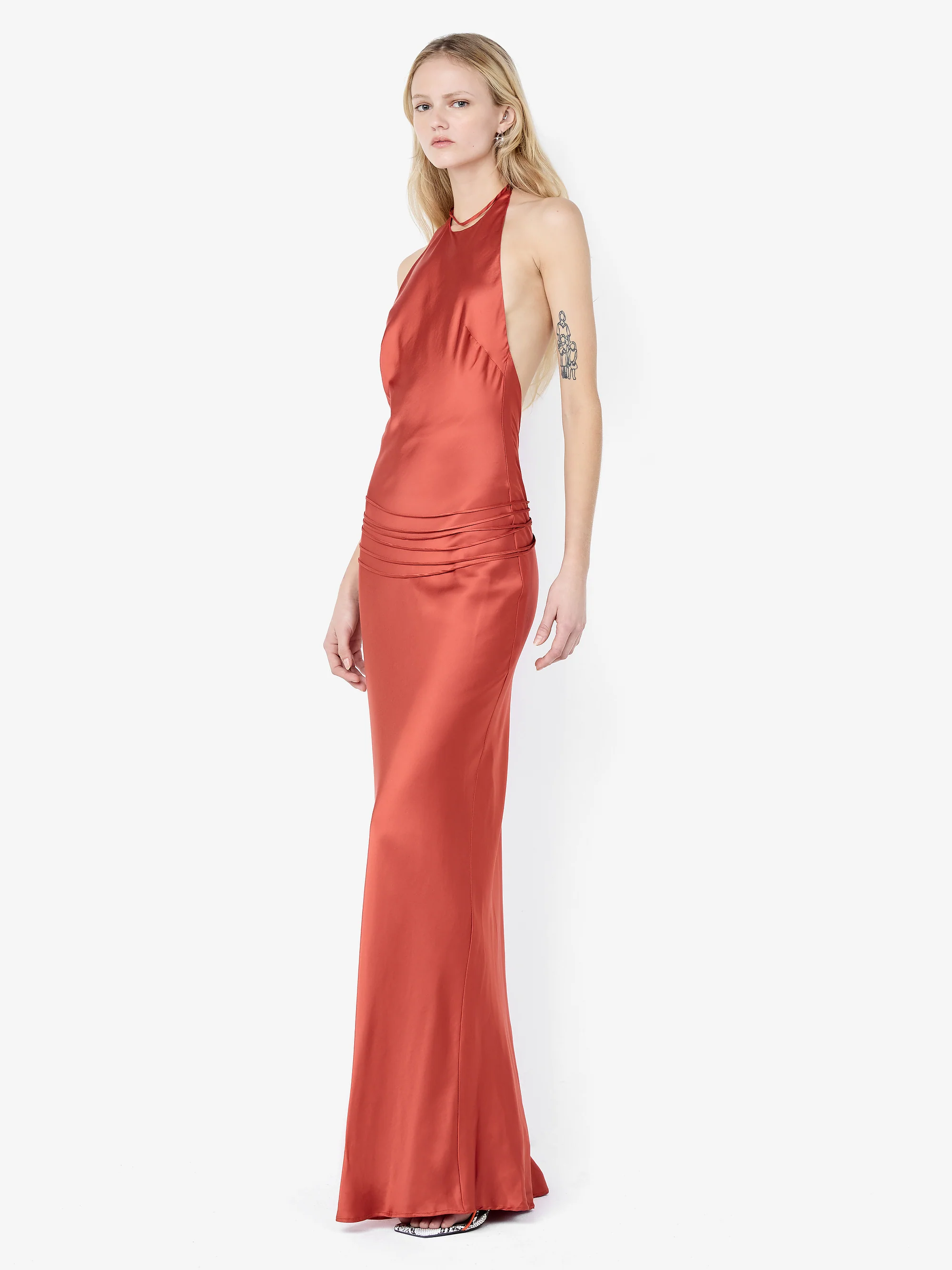 QUENTIN RACER MAXI DRESS - PAPRIKA - Image 4