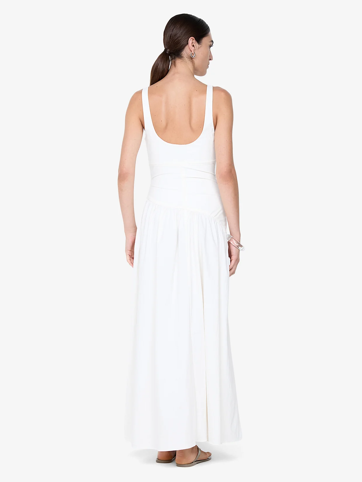 REID ASYM MAXI DRESS - IVORY - Image 3