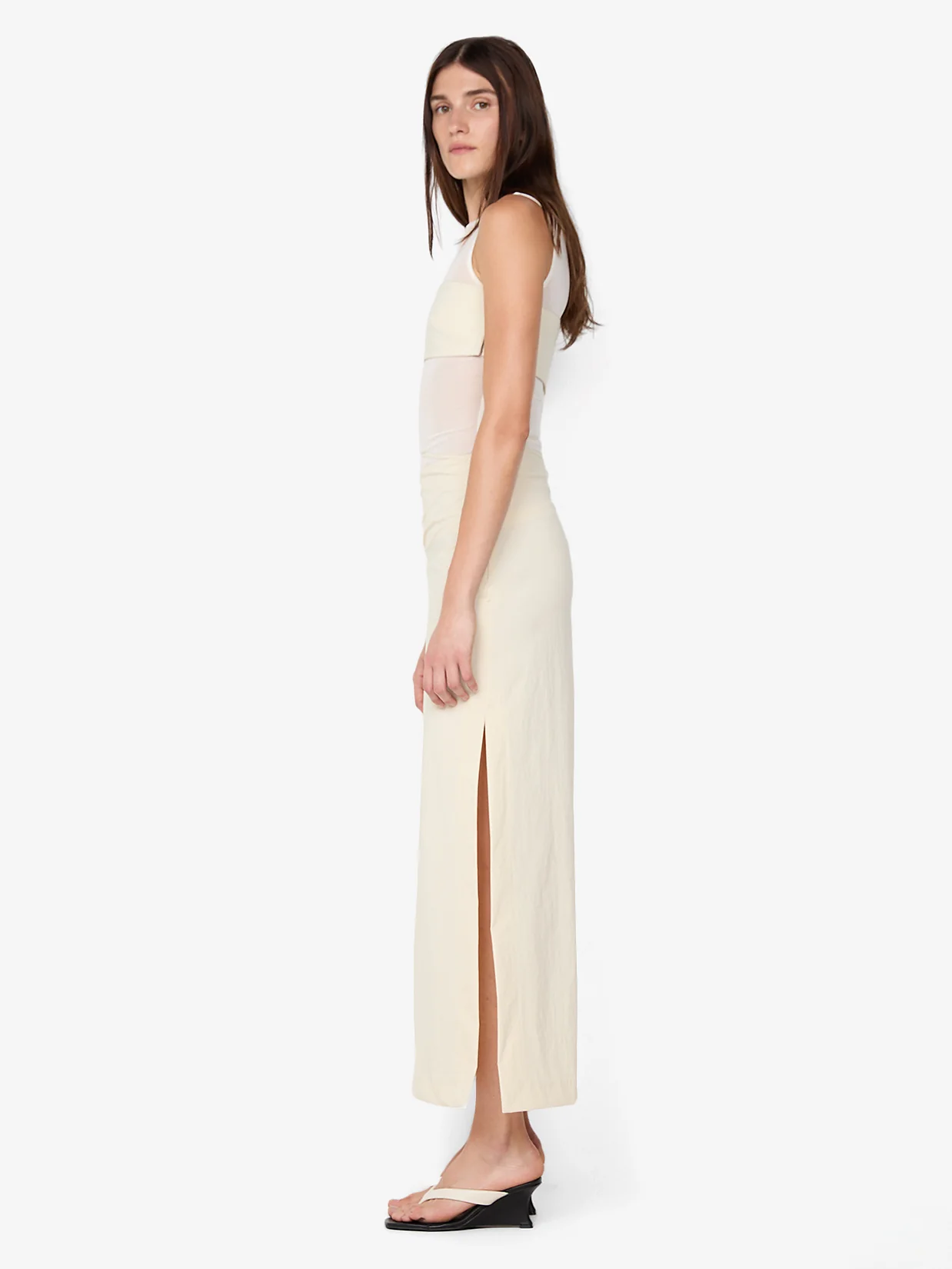 REID ASYM SKIRT - VANILLA - Image 3