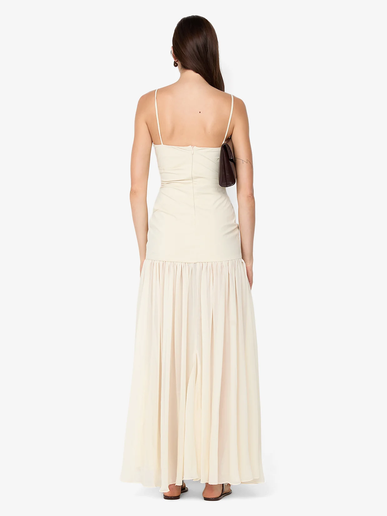 REID DROP WAIST MAXI DRESS - VANILLA - Image 3
