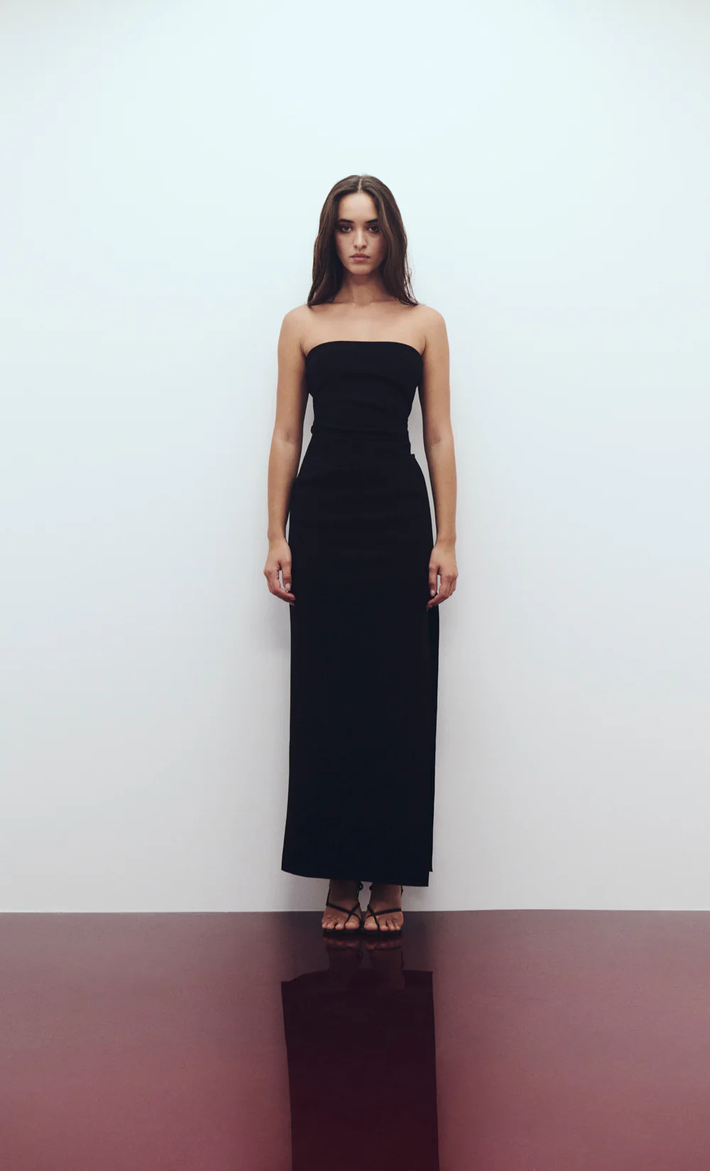 REINA STRAPLESS MAXI DRESS - BLACK - Image 2