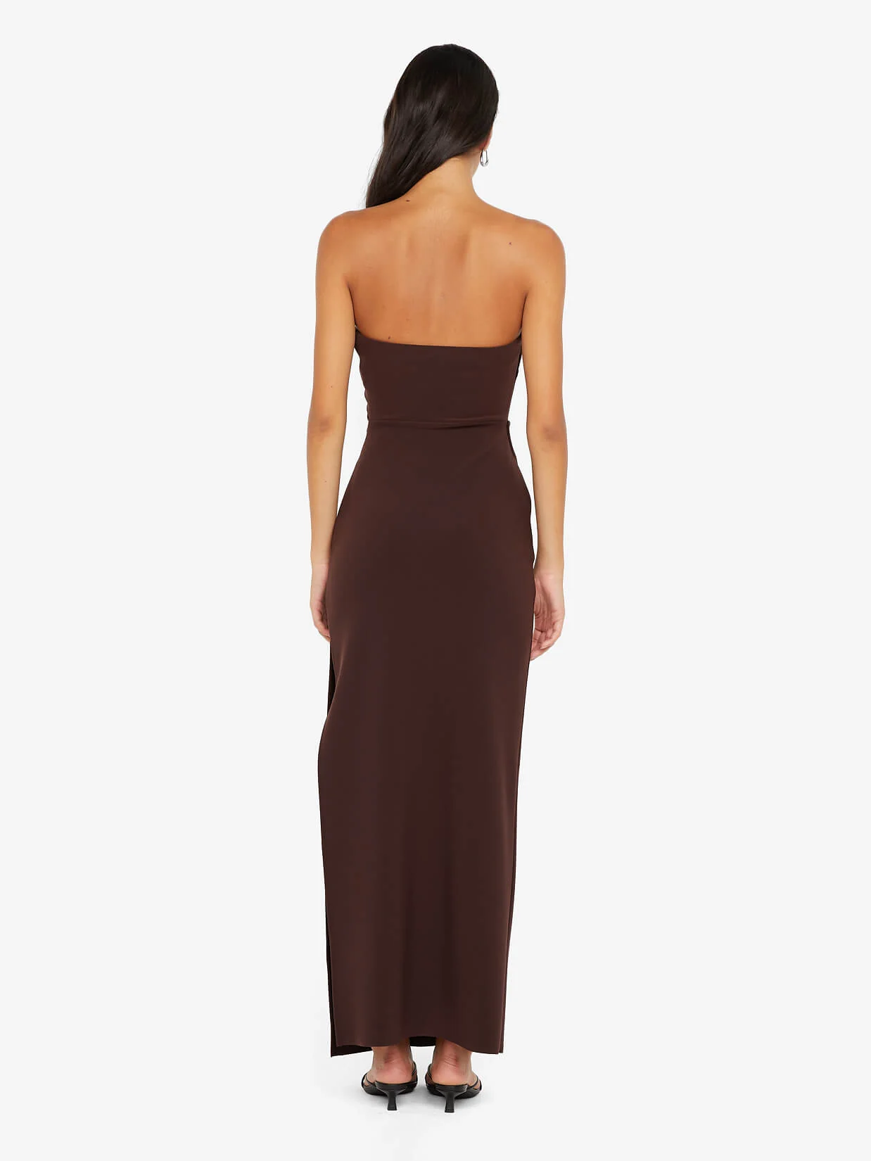 REINA STRAPLESS MAXI DRESS - DARK CHOCOLATE - Image 2