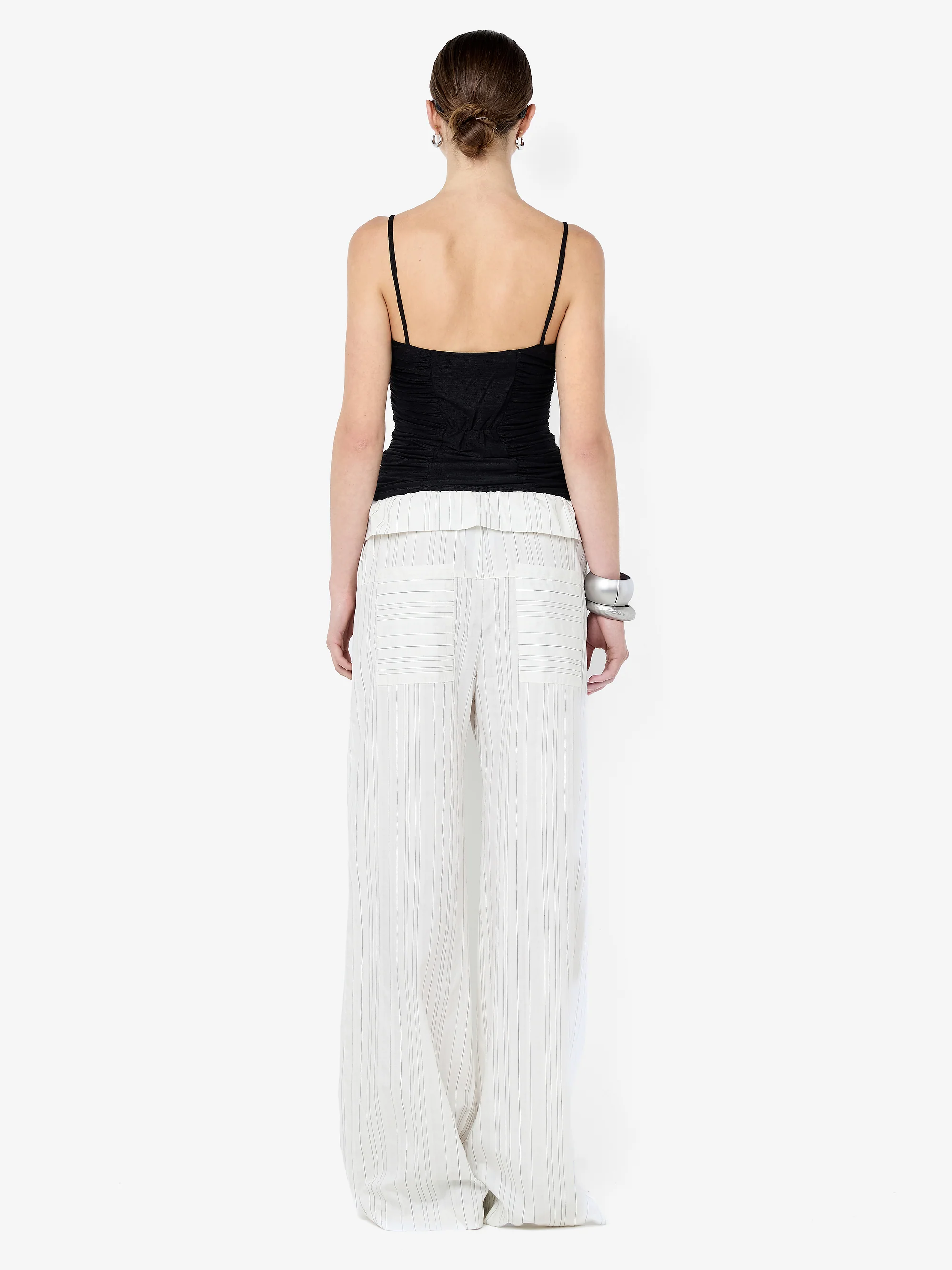 ROMI PANT - IVORY/BLACK STRIPE - Image 4