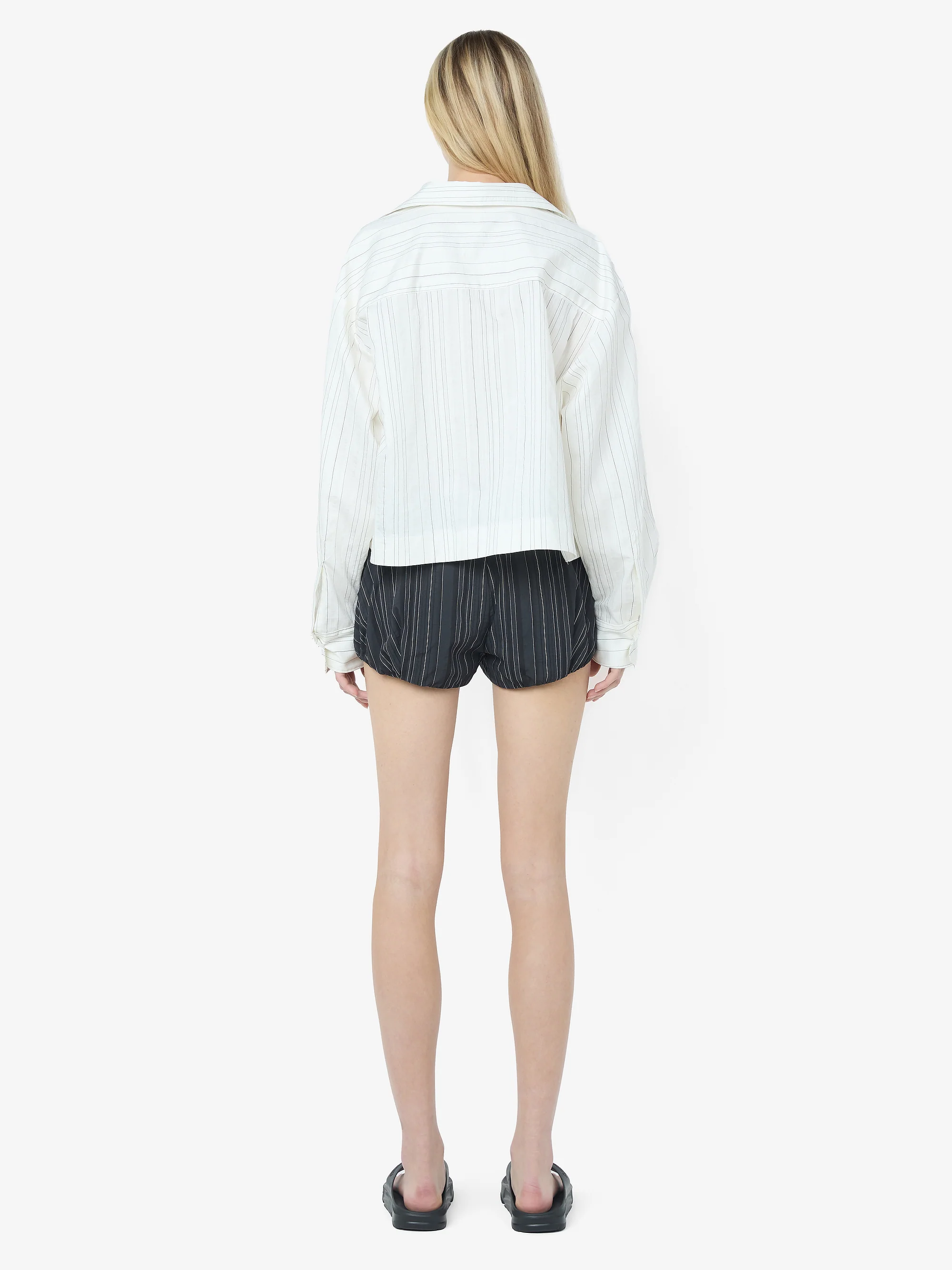 ROMI SHIRT - IVORY/BLACK STRIPE - Image 4