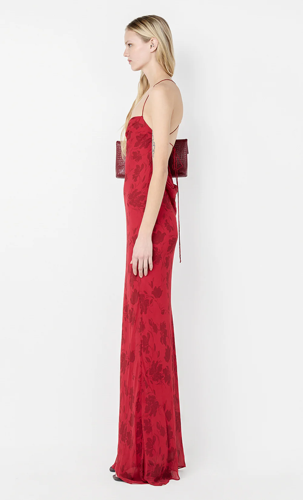 RUBY SLIP MAXI DRESS - CHERRY FLORAL - Image 4