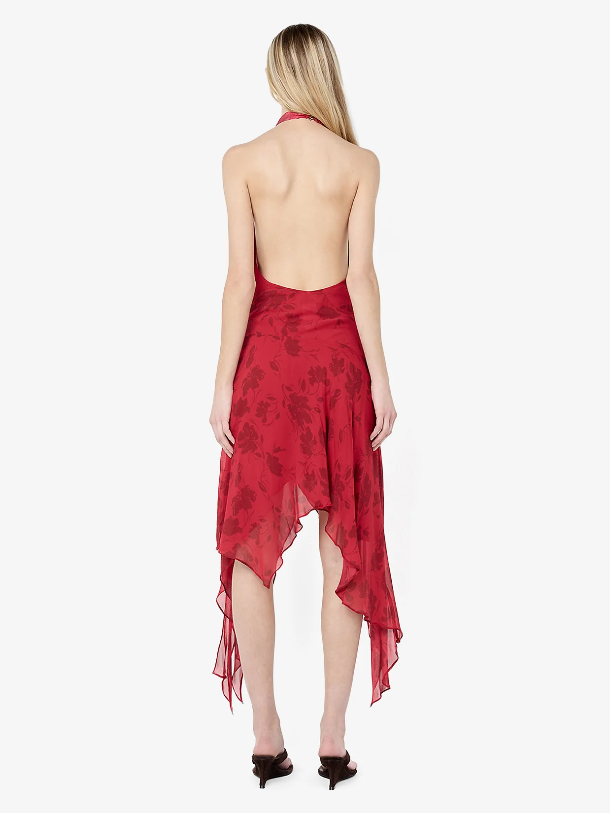 RUBY WRAP MIDI DRESS - CHERRY FLORAL - Image 3