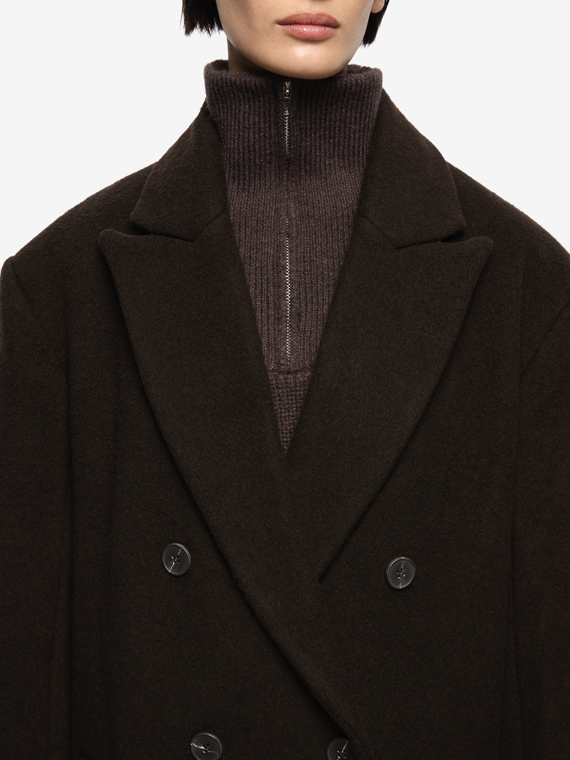 RUTHE COAT - DARK CHOCOLATE - Image 3